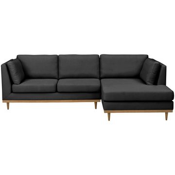 Max Winzer® Ecksofa Sofa Larsen Ecksofa rechts mit Sofa 2-Sitzer links Flachgewebe graphit, 1 Stück, im skandinavischen Design