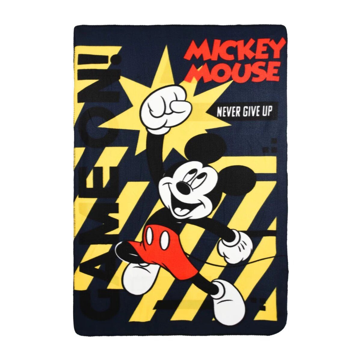 Wohndecke Disney Mickey Game On Fleecedecke 100x150cm, Disney, Geschenkidee für Mädchen und Jungen