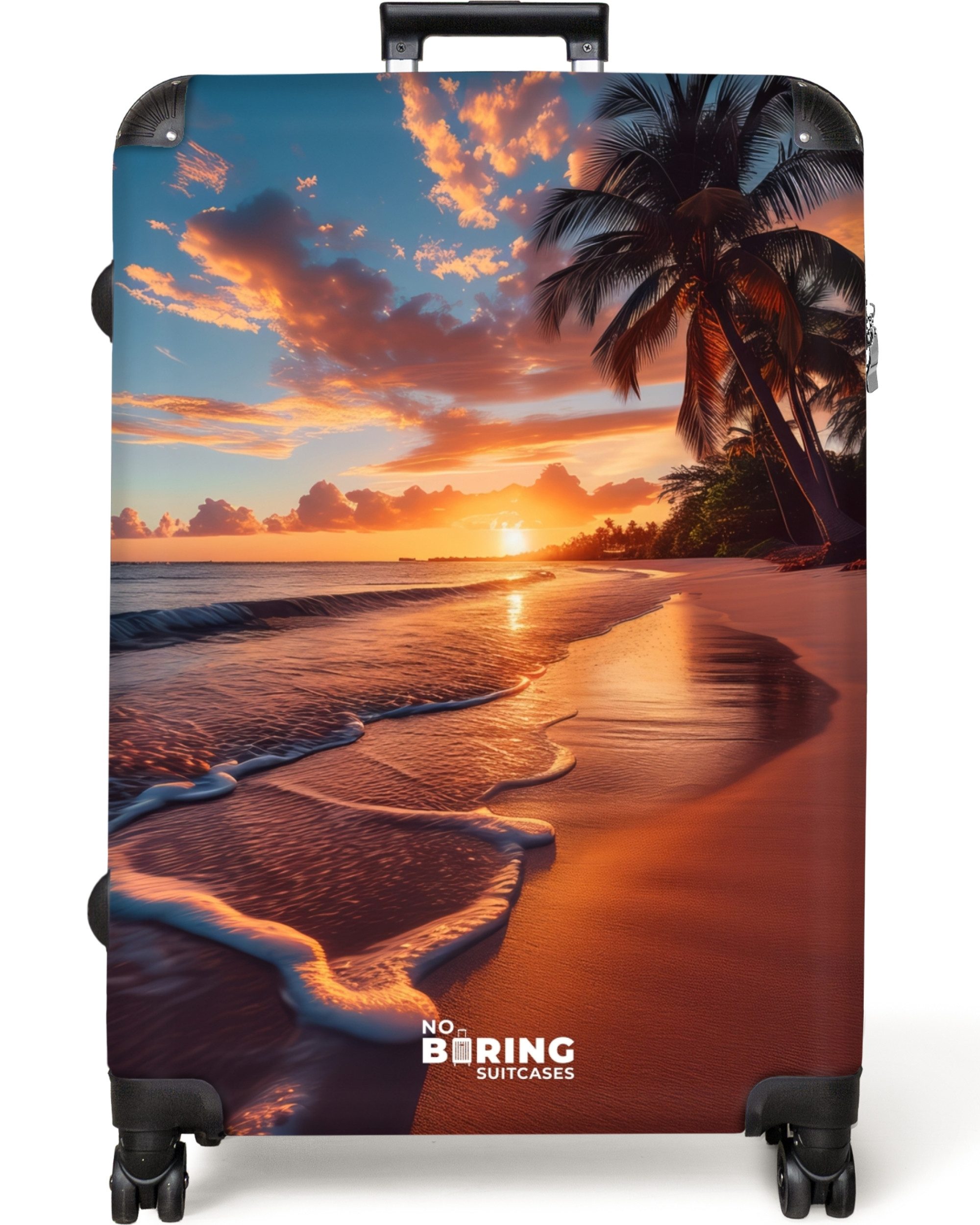 NoBoringSuitcases.com© Hartschalen-Trolley Strand bei Sonnenuntergang 77 günstig online kaufen