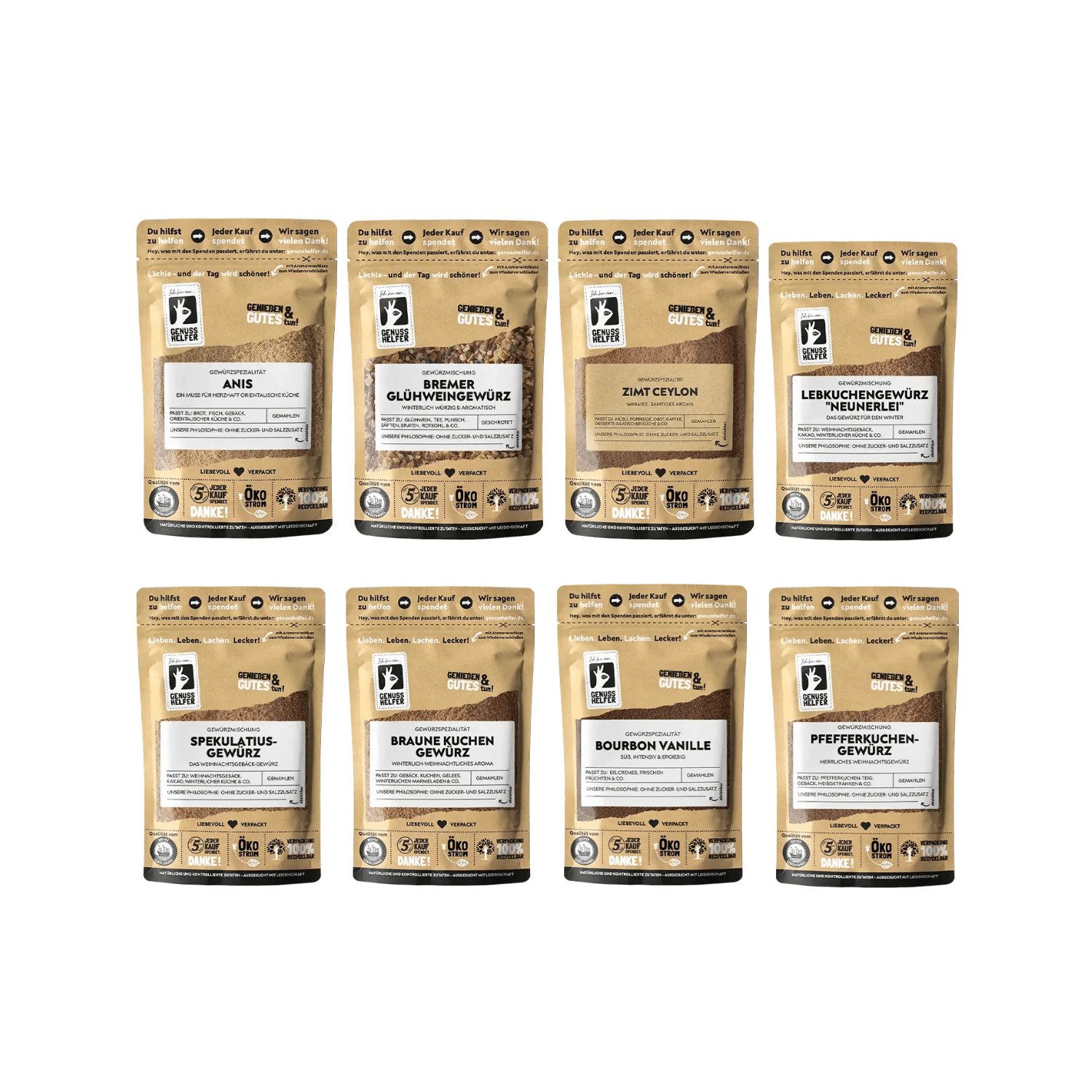 Bremer Gewürzhandel Gewürz Genuss-Set - Weihnachtsbäckerei, 8-tlg., 460 g