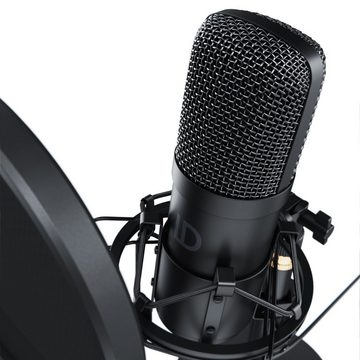 LIAM&DAAN Mikrofon (Set), Profi Podcast Set - USB Studiomikrofon Großmembran Kondensatormikrofon