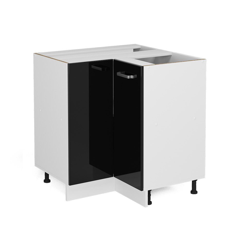 Vicco Schranksystem R-Line, Schwarz Hochglanz/Weiß, 75.6 günstig online kaufen
