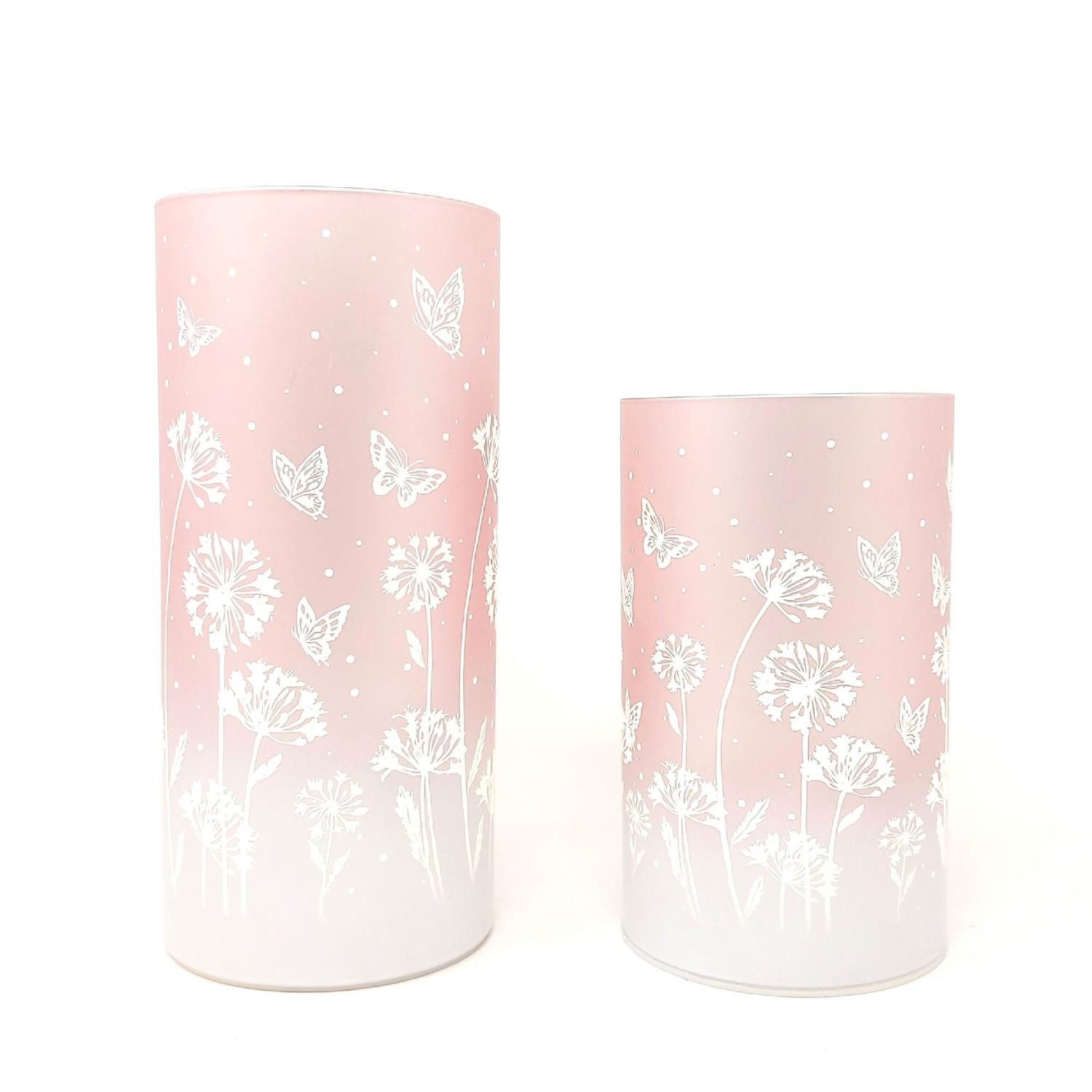 formano Nachttischlampe Blumenwiese, mit Timerfunktion, Rosa, Motiv: Blumenwiese, Höhe: 20cm