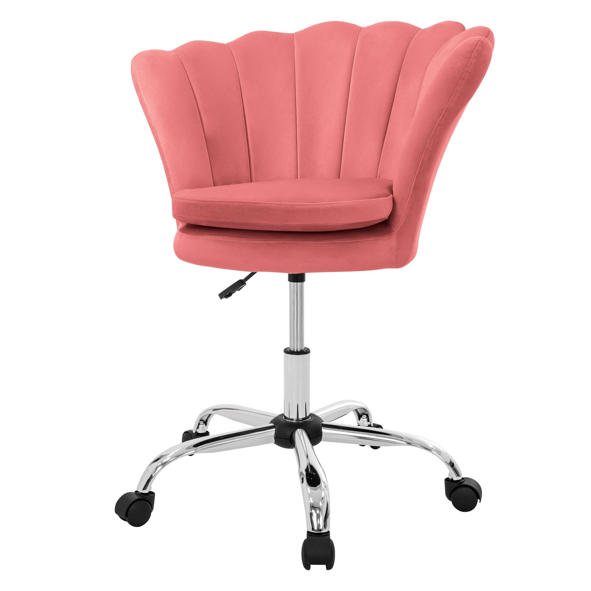 ML-DESIGN Bürostuhl 360° Drehstuhl aus Samt, Polsterstuhl mit Rückenlehne höhenverstellbar (1 St), Schminktisch Stuhl Drehstuhl Muschel auf Rollen ergonomisch Samt