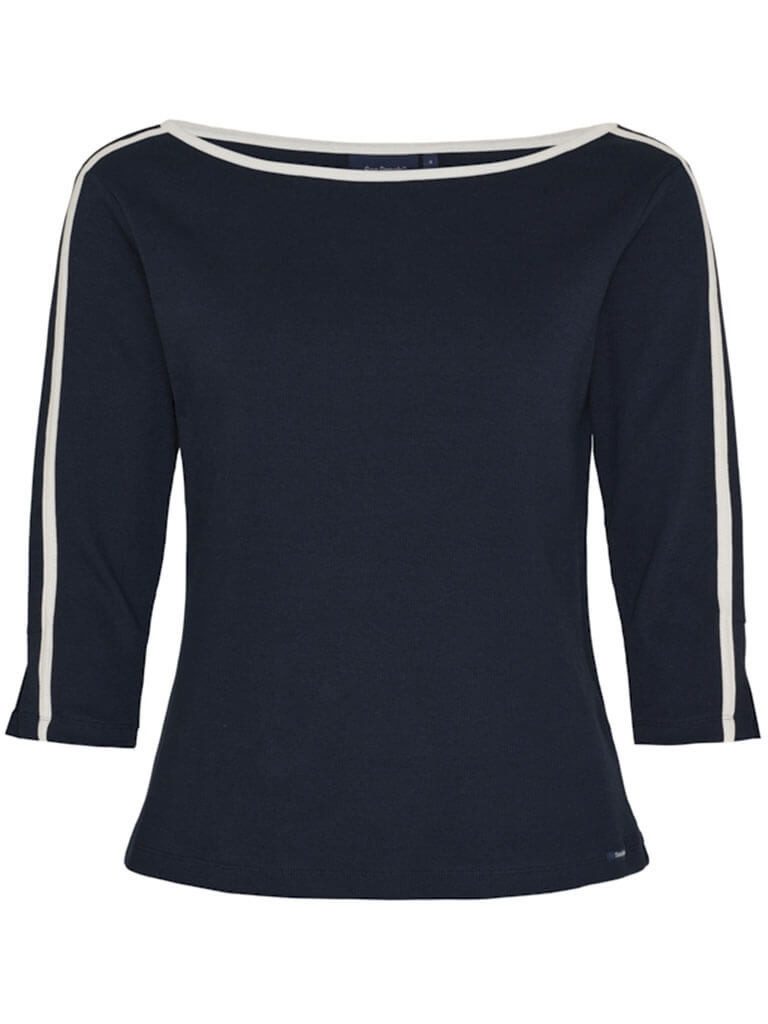 Sea Ranch 3/4-Arm-Shirt Margaret Damen 3/4-Arm-Shirt Rippstrick-Shirt Margaret mit U-Boot-Ausschnitt