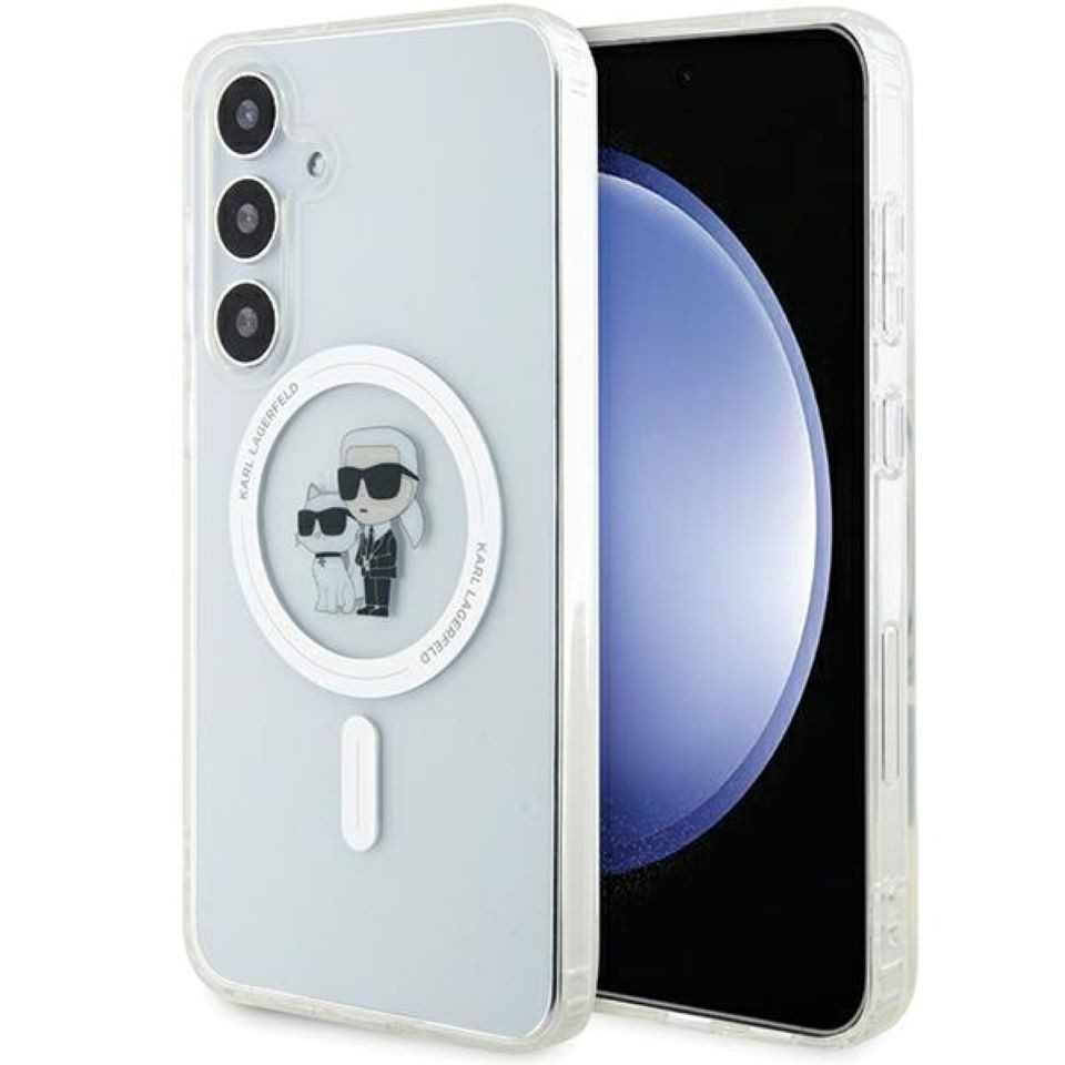 KARL LAGERFELD Handyhülle Case Galaxy S24 MagSafe kompatibel transparent Logo 6,2 Zoll, Kantenschutz