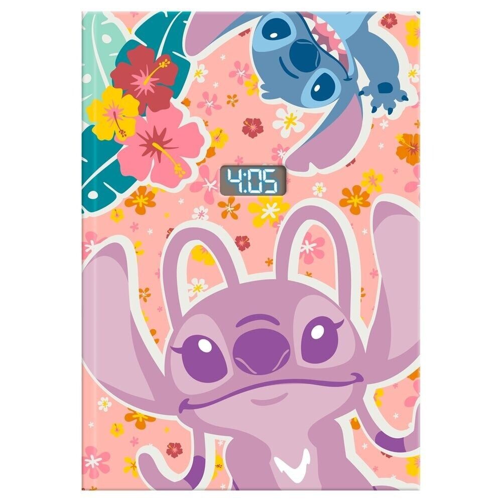Kids Euroswan Notizbuch Disney Stitch Notizbuch mit Digitaluhr