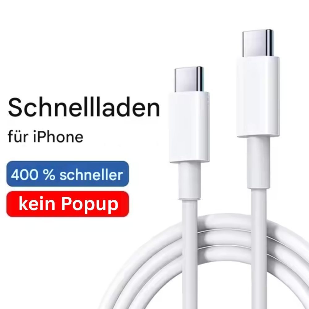 Montegoni 20W Schnellladegerät Set mit 1m USB-C Kabel, Fast Charger für iPhone Smartphone-Ladegerät (1× 20W PD Schnellladeadapter, 1m USB-C auf USB-C, Schnellladung, Power Delivery, 1m Kabel, Schutzfunktionen)