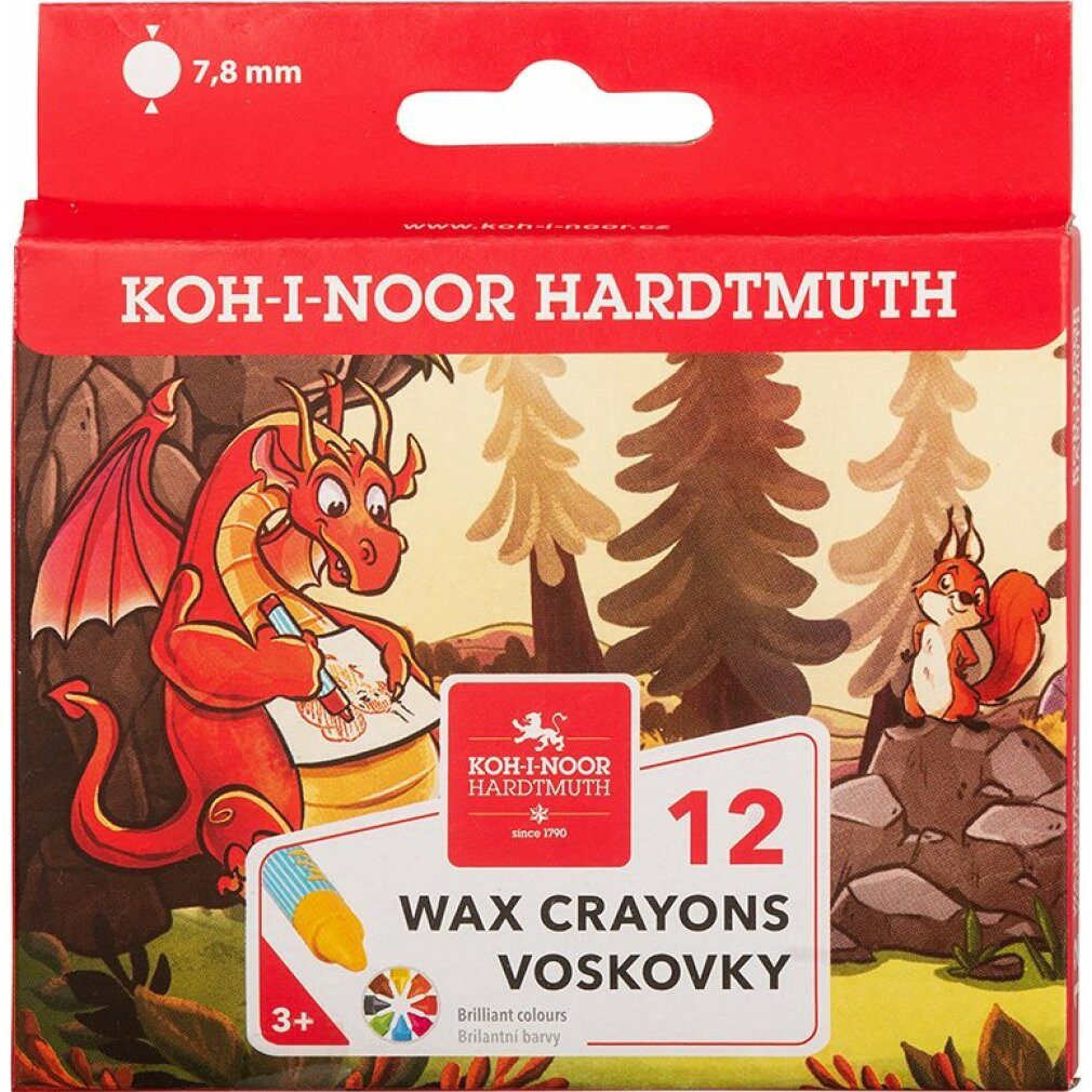 KOH-I-NOOR Malstift Schule Wachsmalstifte 12pcs