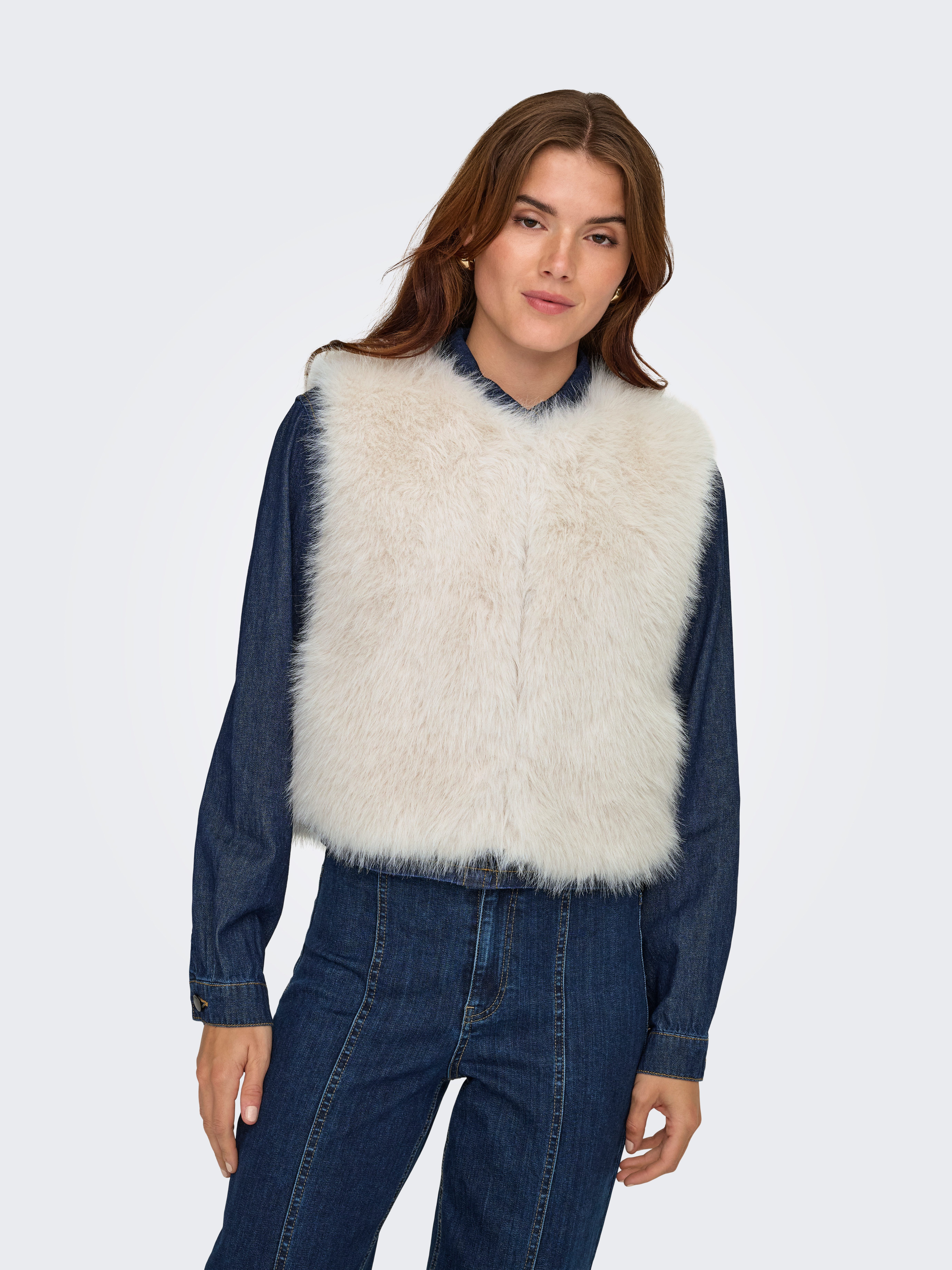JDY Fellimitatweste JDYORA FAUX FUR WAISTCOAT OTW QIQ NOOS Kunstfaser