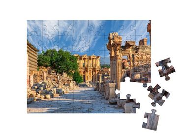 puzzleYOU Puzzle Antike Celsus-Bibliothek in Ephesus, Türkei, 48 Puzzleteile, puzzleYOU-Kollektionen Türkei