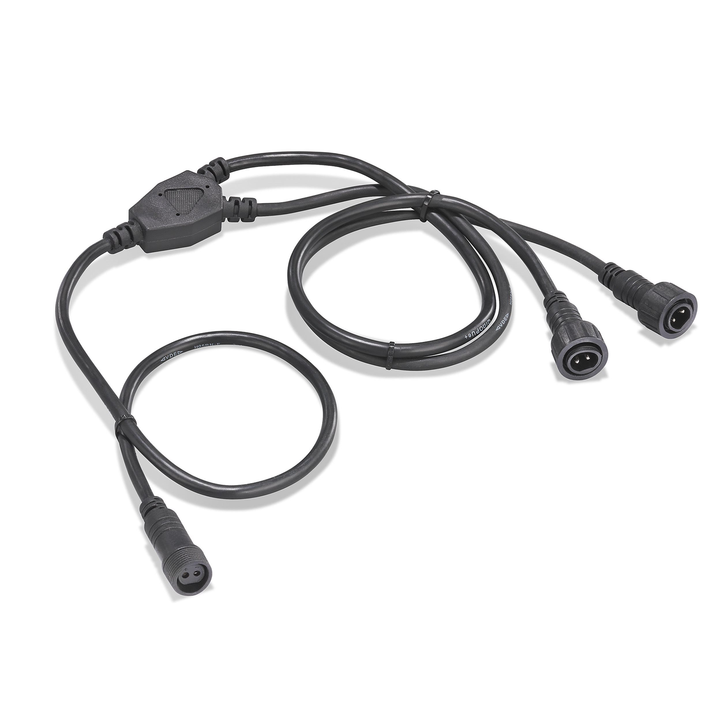esotec Teichpumpe Y-Verteilerkabel, Stecker 2-polig groß, Adapterkabel Teichpumpe 101835 (Komplettset)