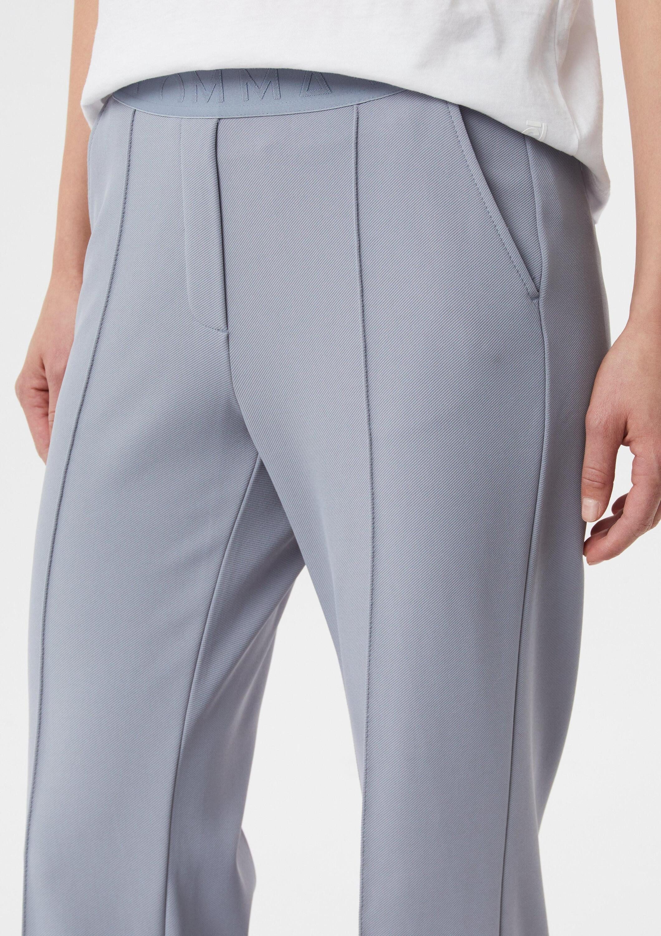 comma Chinos Hose Elastische Twillhose mit Logobund