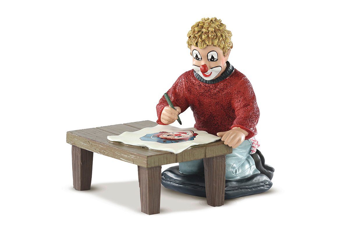 Sammelfigur Gildeclowns Figur Der Zeichenkünstler - rot - H. 10cm