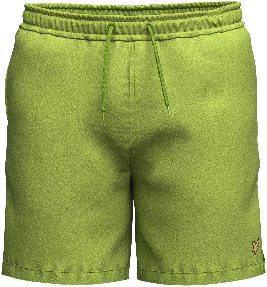 Lyle & Scott Shorts mit dezentem Logobadge green scorch