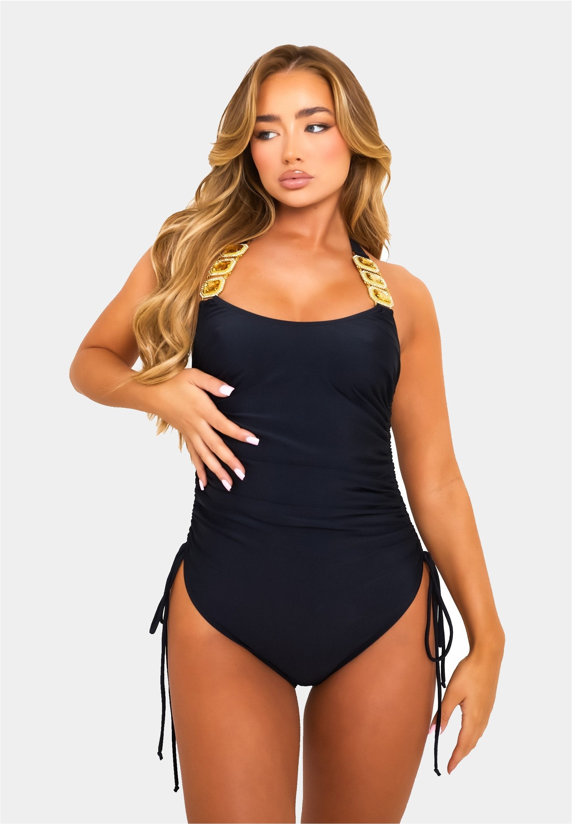 Moda Minx Badeanzug Boujee (1-St) mit funkelndem Steinbesatz