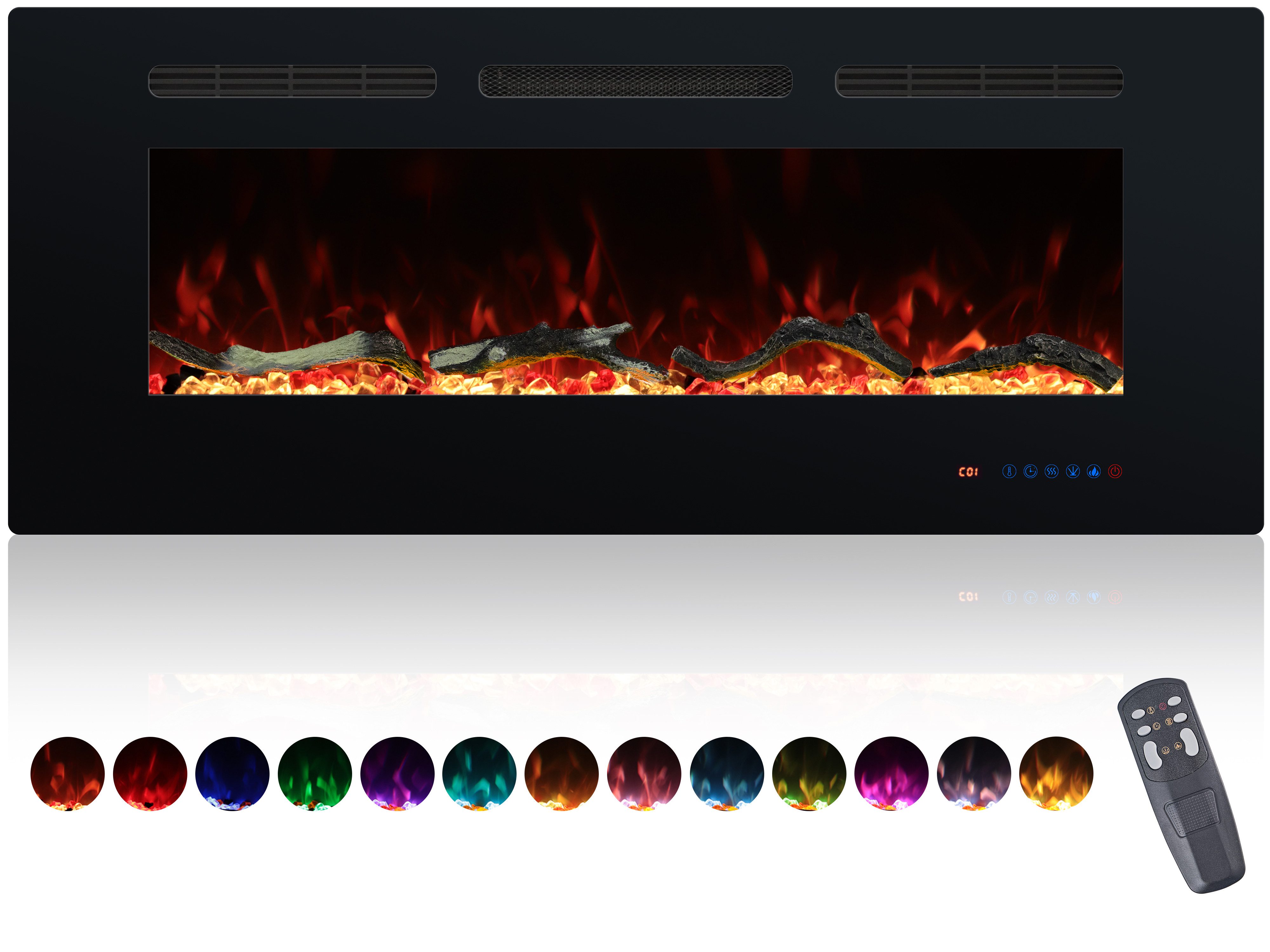 Valuxhome Elektrokamin mit Einbau- und Wandmontage, Timer, Temperatur von 6 günstig online kaufen