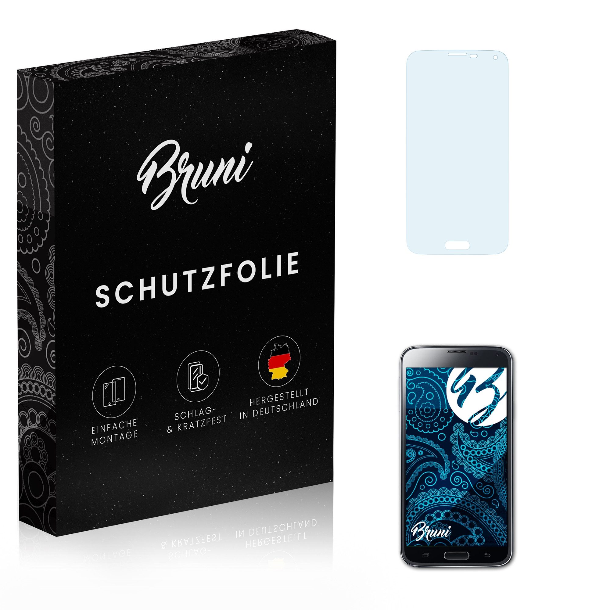 Schutzfolie Glasklare Displayschutzfolie für Samsung Galaxy S5