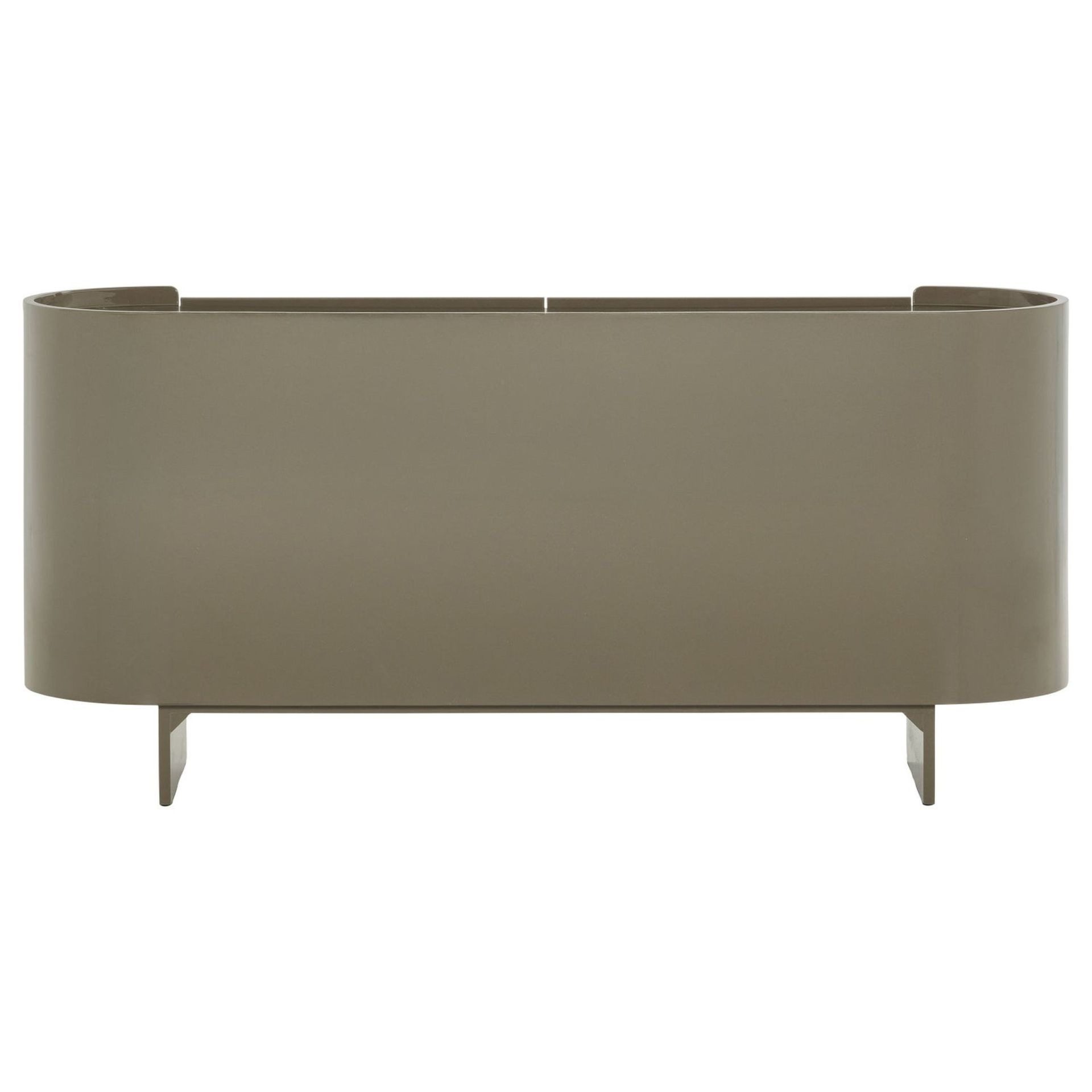WOOOD Kommode Retro Sideboard Liora Hochglanz Grün Oval
