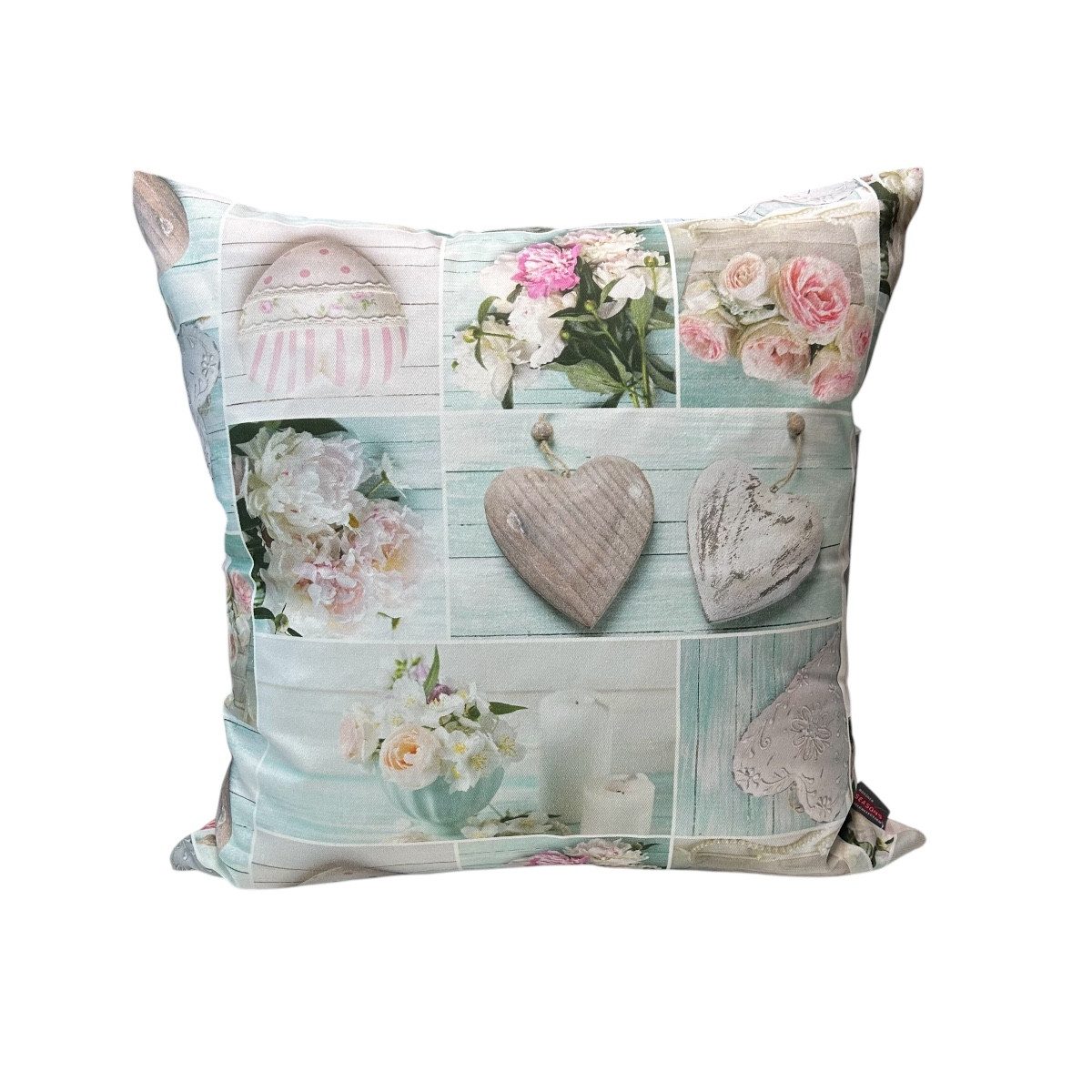 HOSSNER - HOMECOLLECTION Kissenbezug Marlies 45x45 cm, (1 Stück), Dekokissen bedruckt romantisch