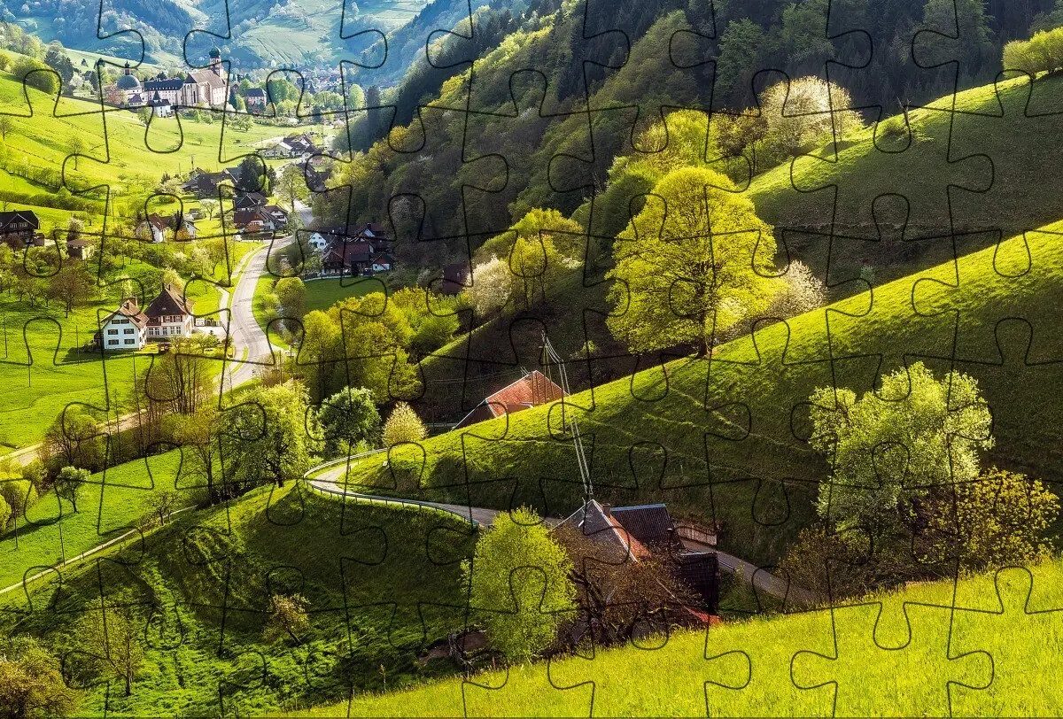 GMEINER Puzzle Puzzle-Postkarte Schwarzwald 1, Puzzleteile
