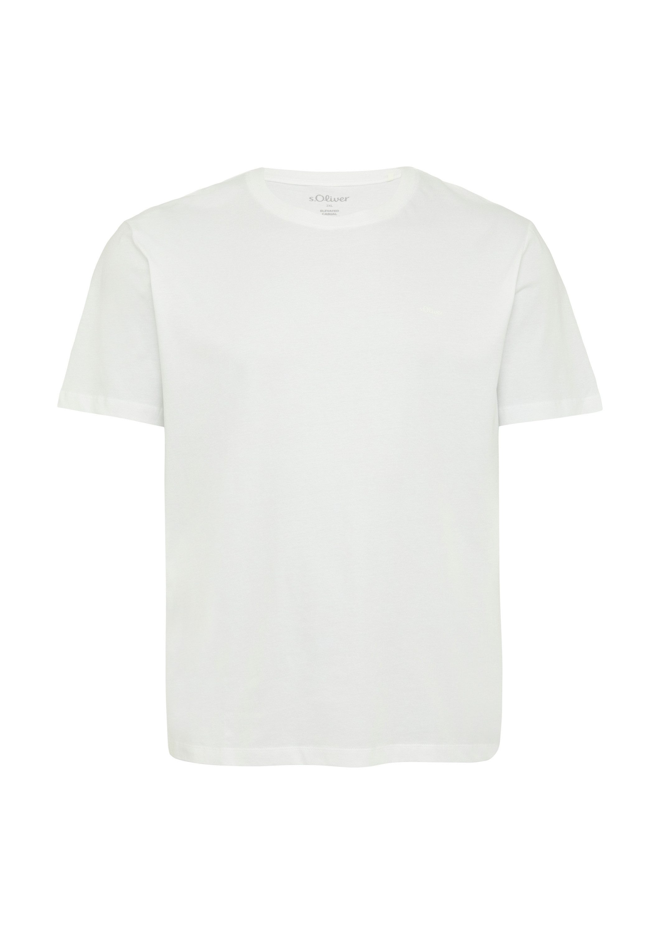 s.Oliver Kurzarmshirt T-Shirt Baumwoll-T-Shirt mit Logo-Print