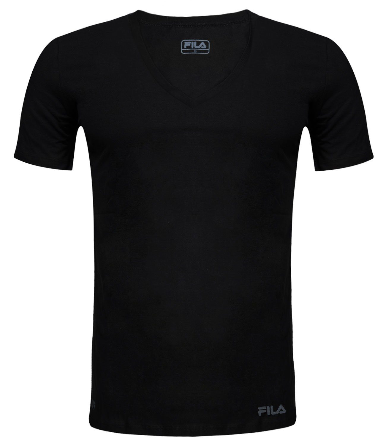 200 black V-Neck Baumwolljersey T-Shirt aus Fila weichem