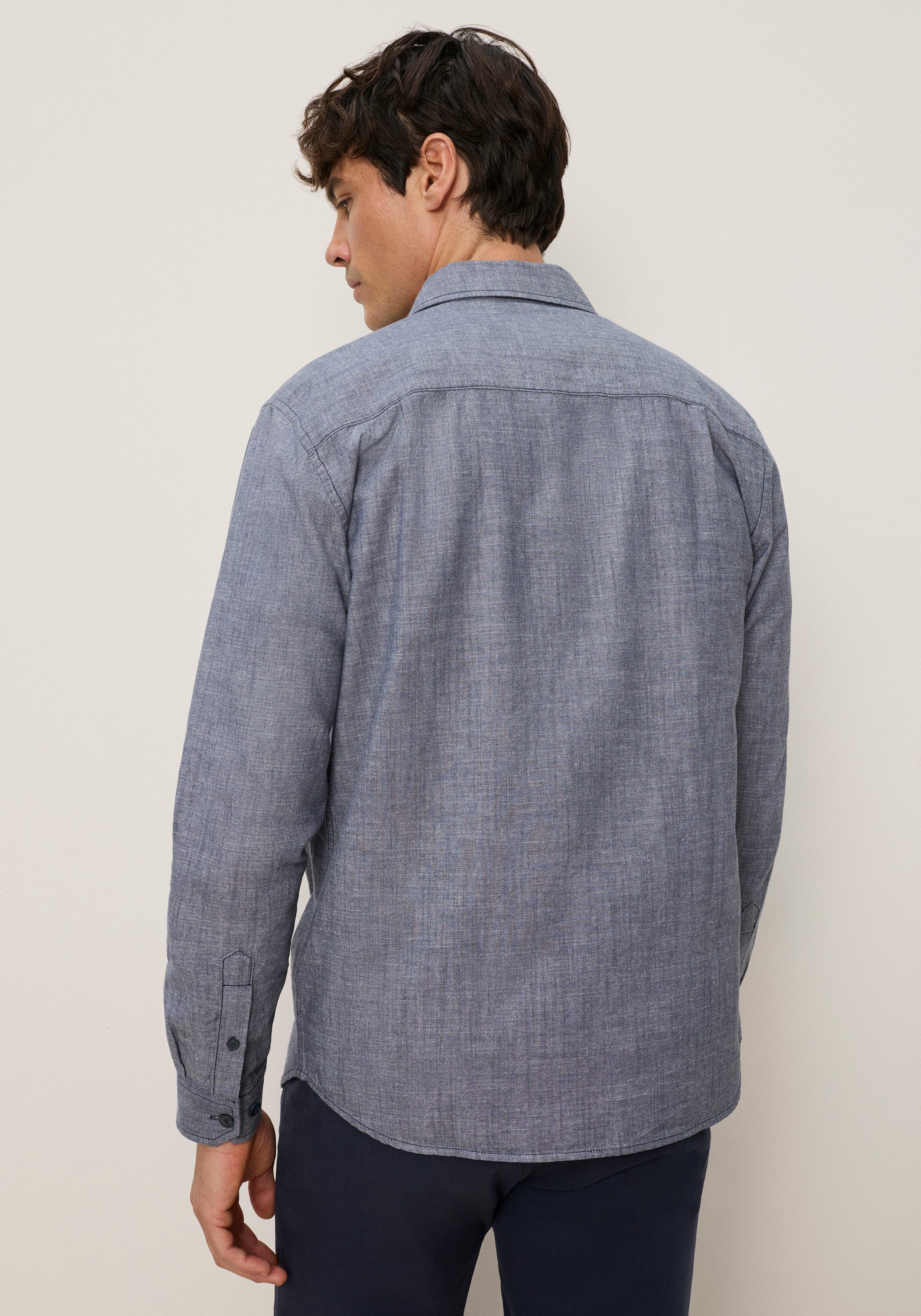 Man's World Langarmhemd in moderner Chambray-Qualität Regular-Fit, Leicht, vielseitig – Bild 3 von 5