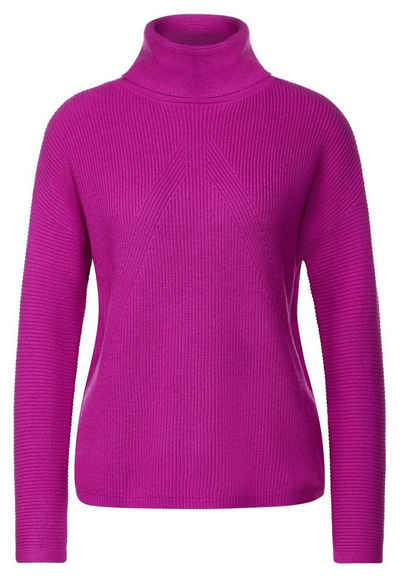 STREET ONE Sweatshirt rollneck sweater with details, purple cozy pink