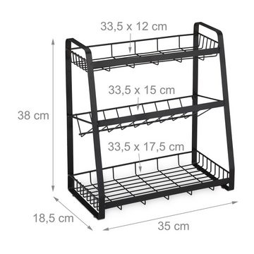 relaxdays Gewürzregal Gewürzregal 3 Etagen stehend