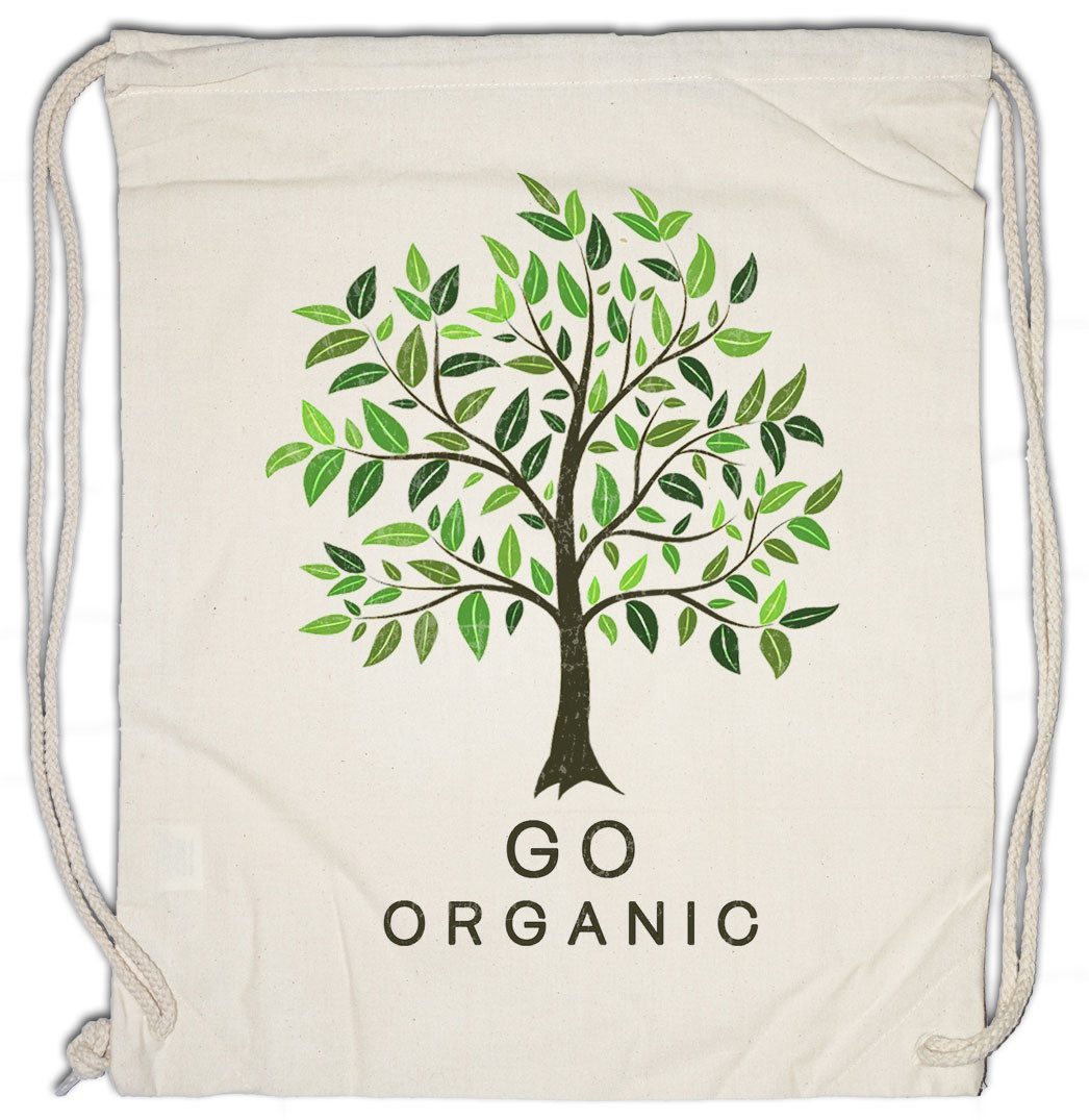 Urban Backwoods Turnbeutel Go Organic Tree Turnbeutel Bio Vegan Vegetarier Organisch Speziesismus (1-tlg), Demeter Bauer Öko