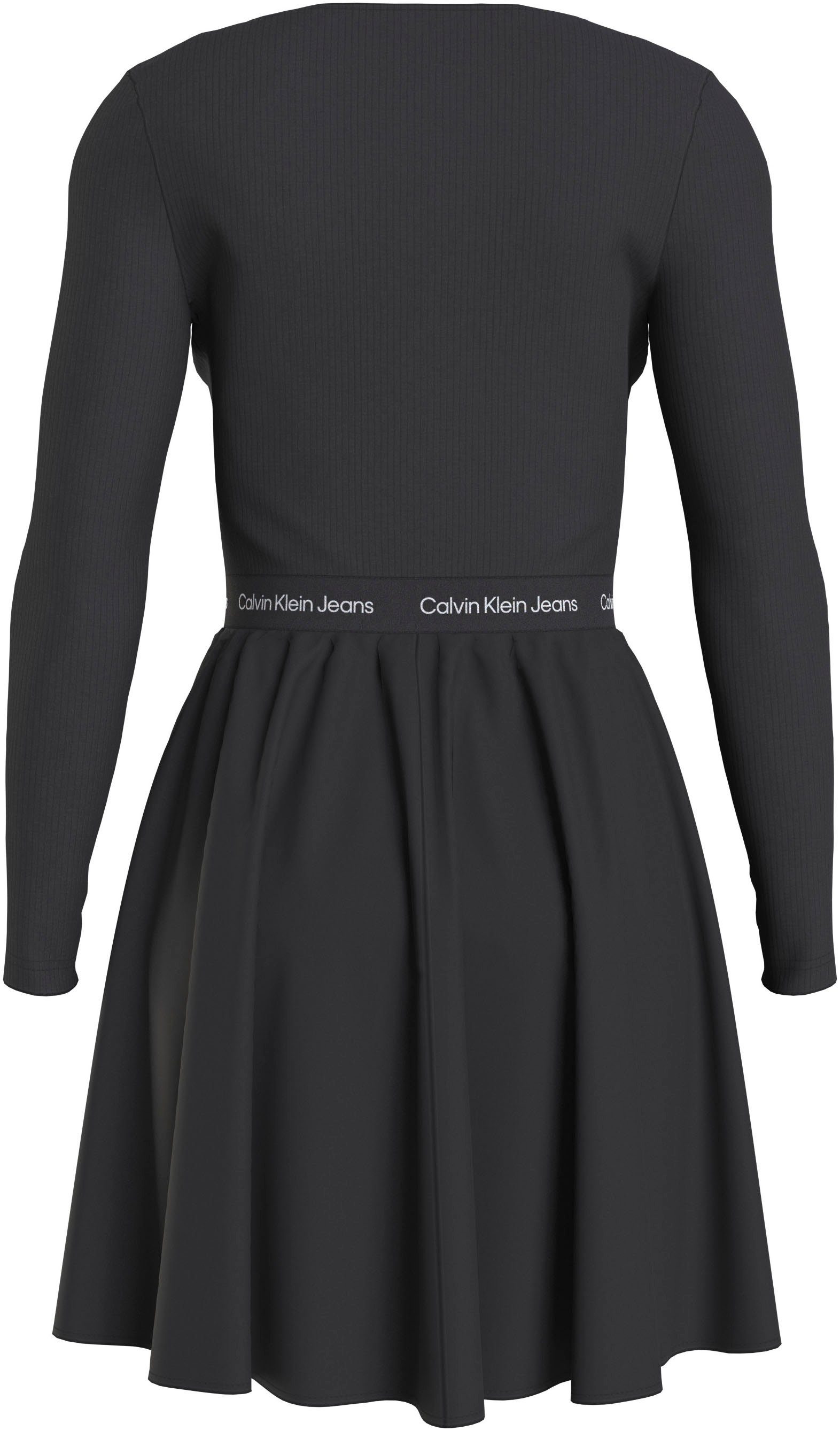 Calvin Klein Plus Jeans LOGO Skaterkleid PLUS LS DRESS ELASTIC