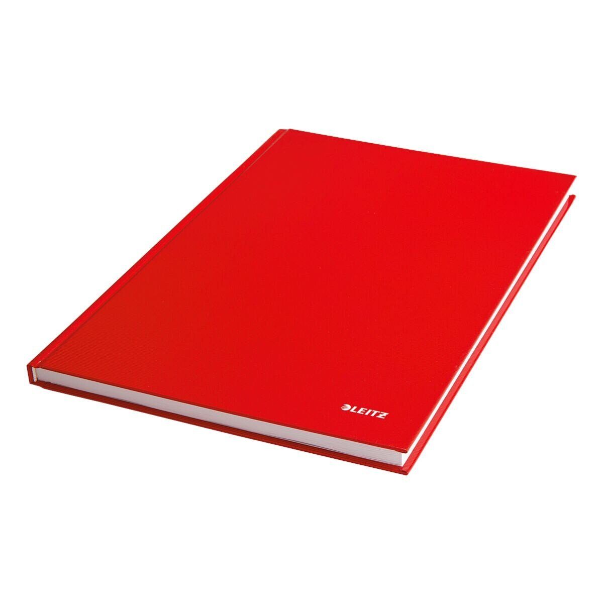 LEITZ Notizbuch Solid 4666, kariert, Introseiten, mit hellrot Hardcover