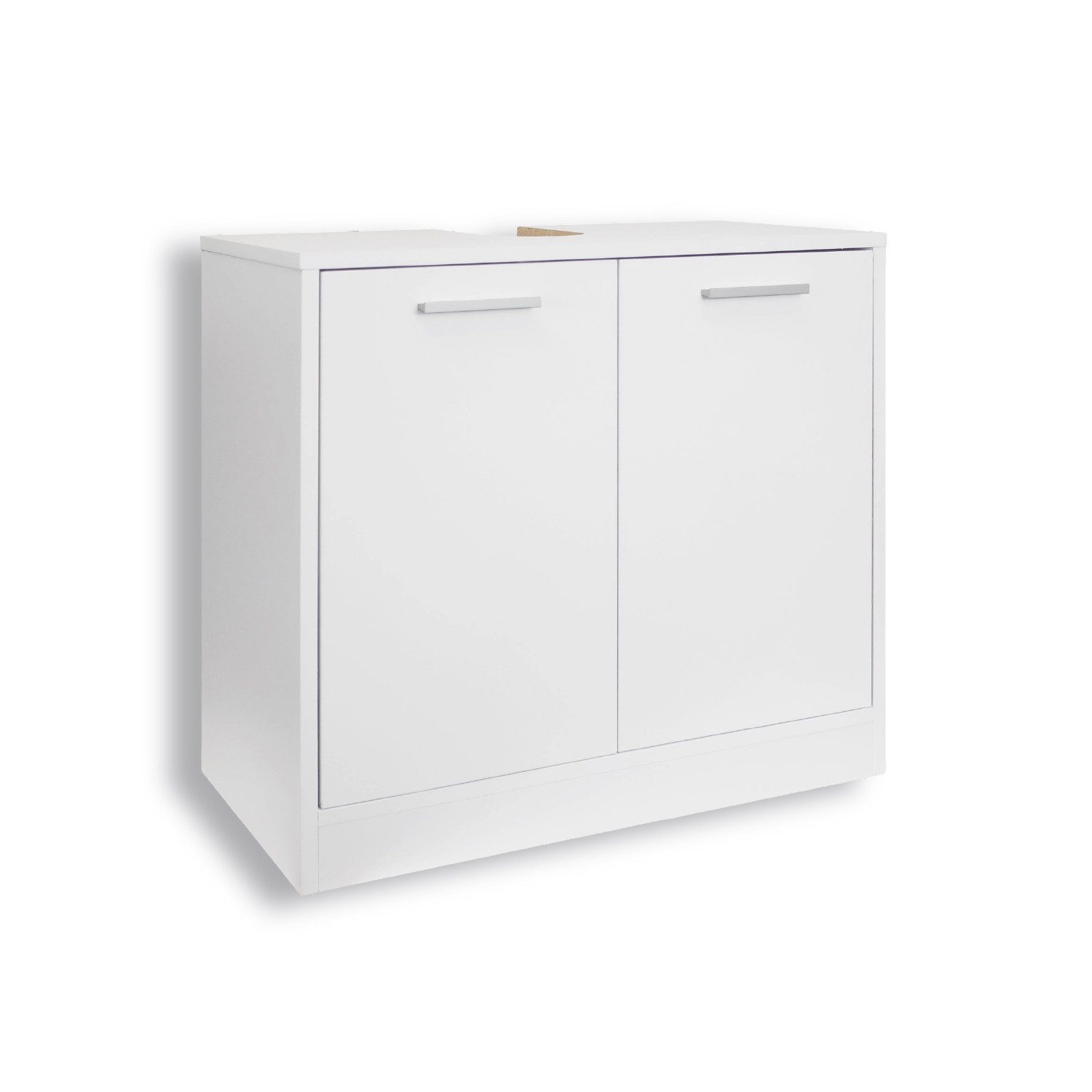 Stabilo Sanitär Waschbeckenunterschrank Waschbeckenunterschrank Weiß Zweitürig 60 cm breite glänzend, 2-türig