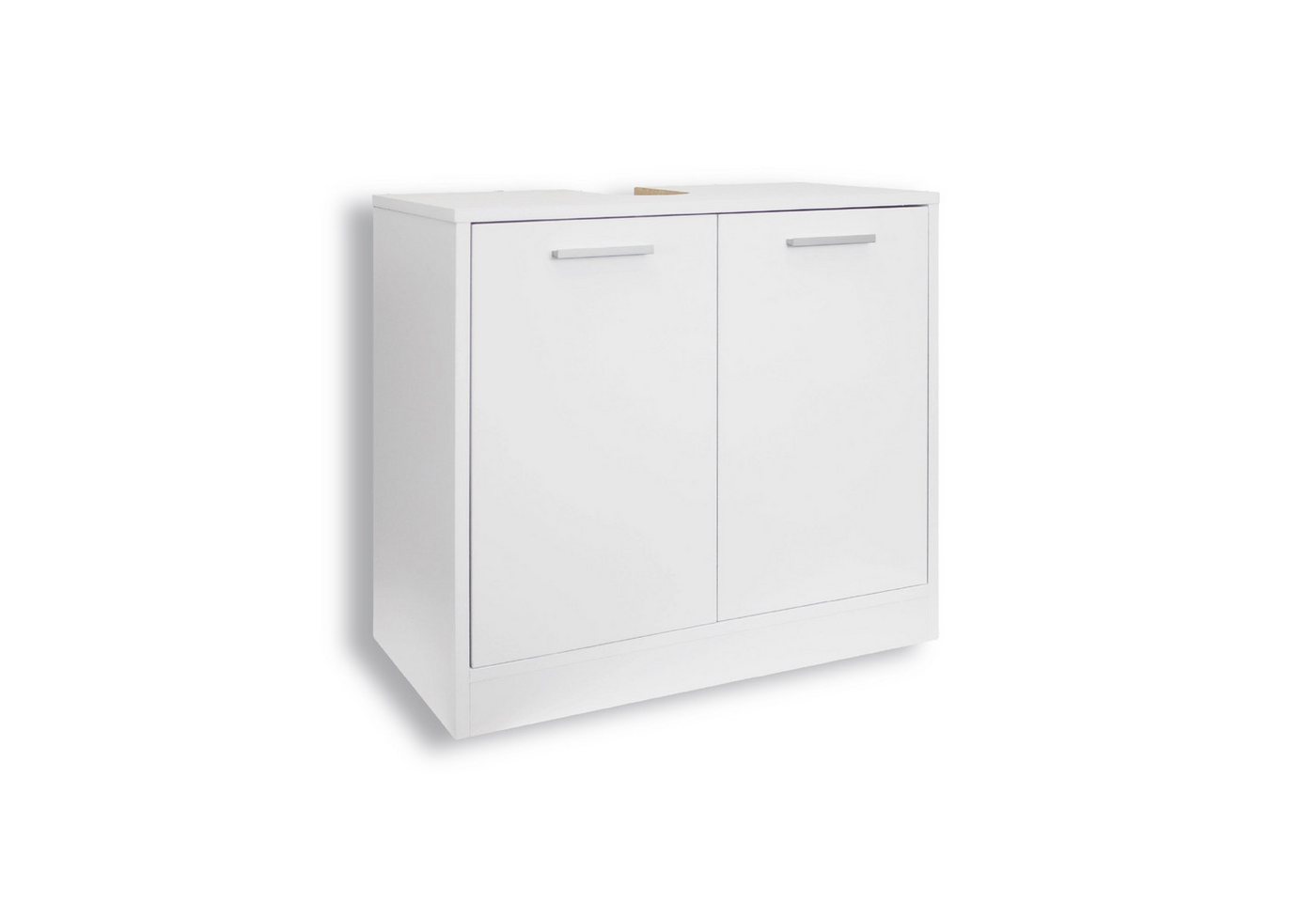 Stabilo Sanitär Waschbeckenunterschrank Waschbeckenunterschrank Weiß Zweitürig 60 cm breite glänzend, 2-türig