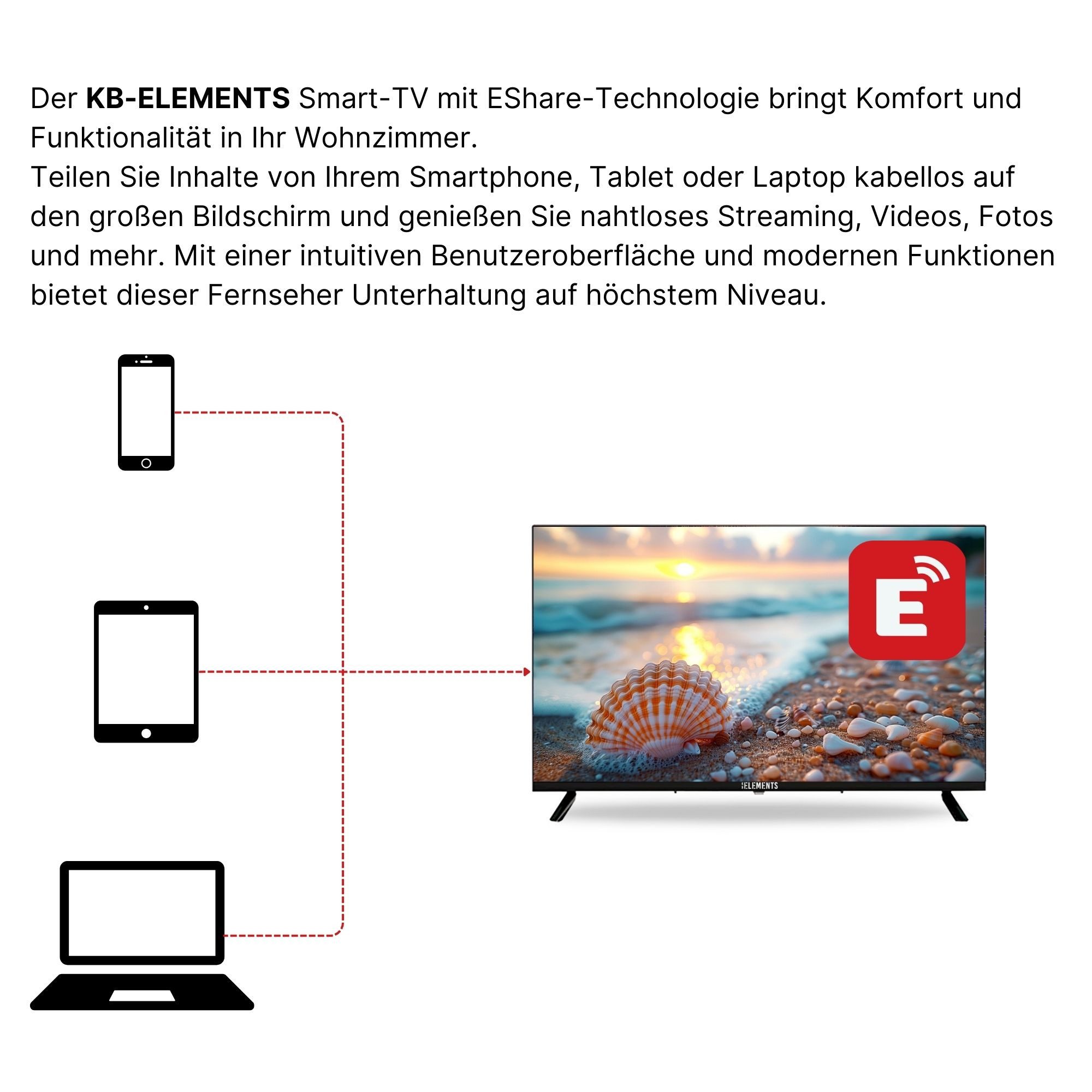 KB Elements ELT43DE14S LED-Fernseher (10...
