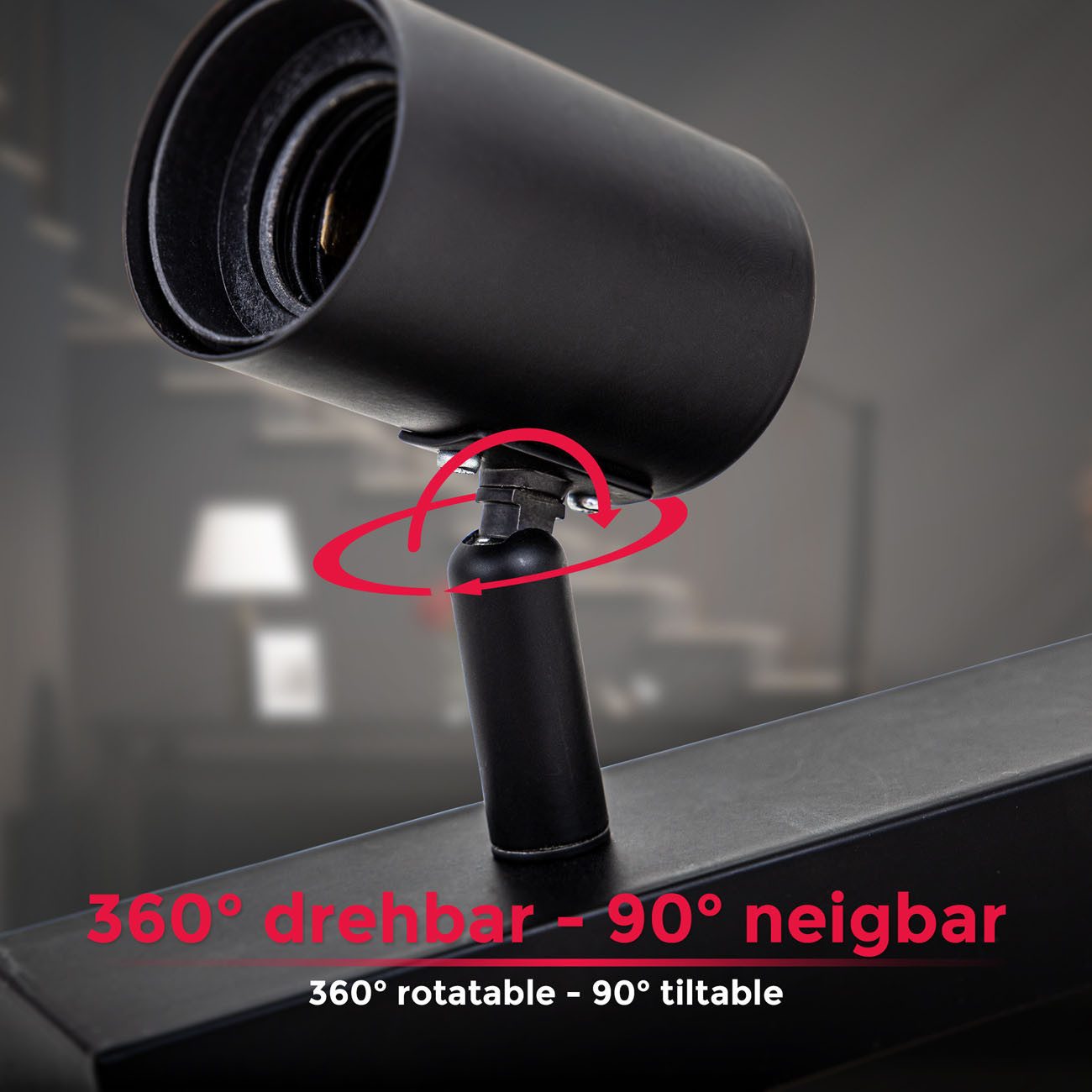 B.K.Licht Deckenleuchte Deckenlampe Vintage 60W E27 Schwenkbar - BKL1338, ohne Leuchtmittel, Retro 3-flammig Schwarz-Matt Büro Wohnzimmer Esszimmer