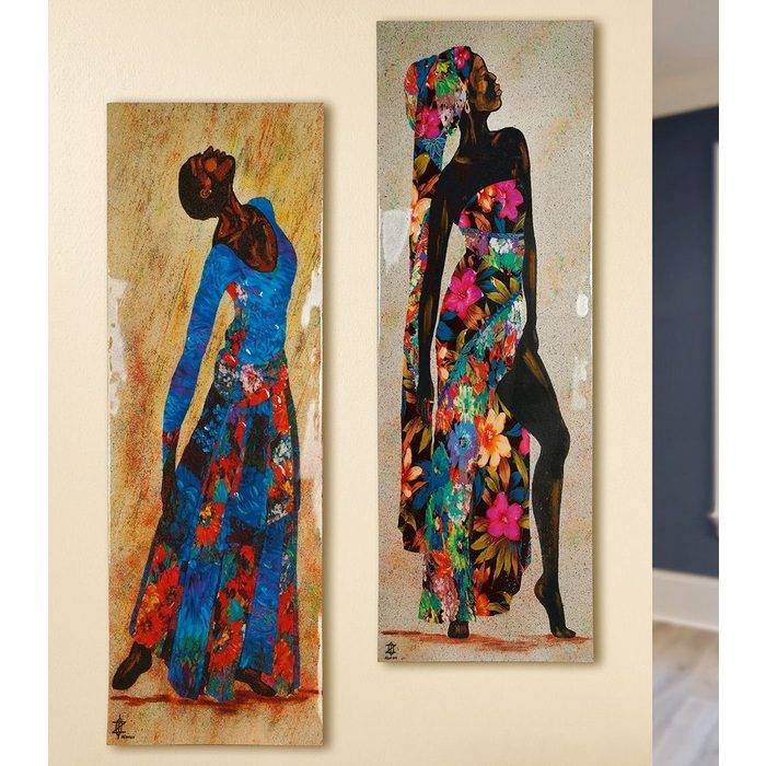 GILDE Bilder-Collage Bild Gemälde "Nairobi" VE 2 so (BxHxL) 40 cm x 120 cm x 2 5 cm gl