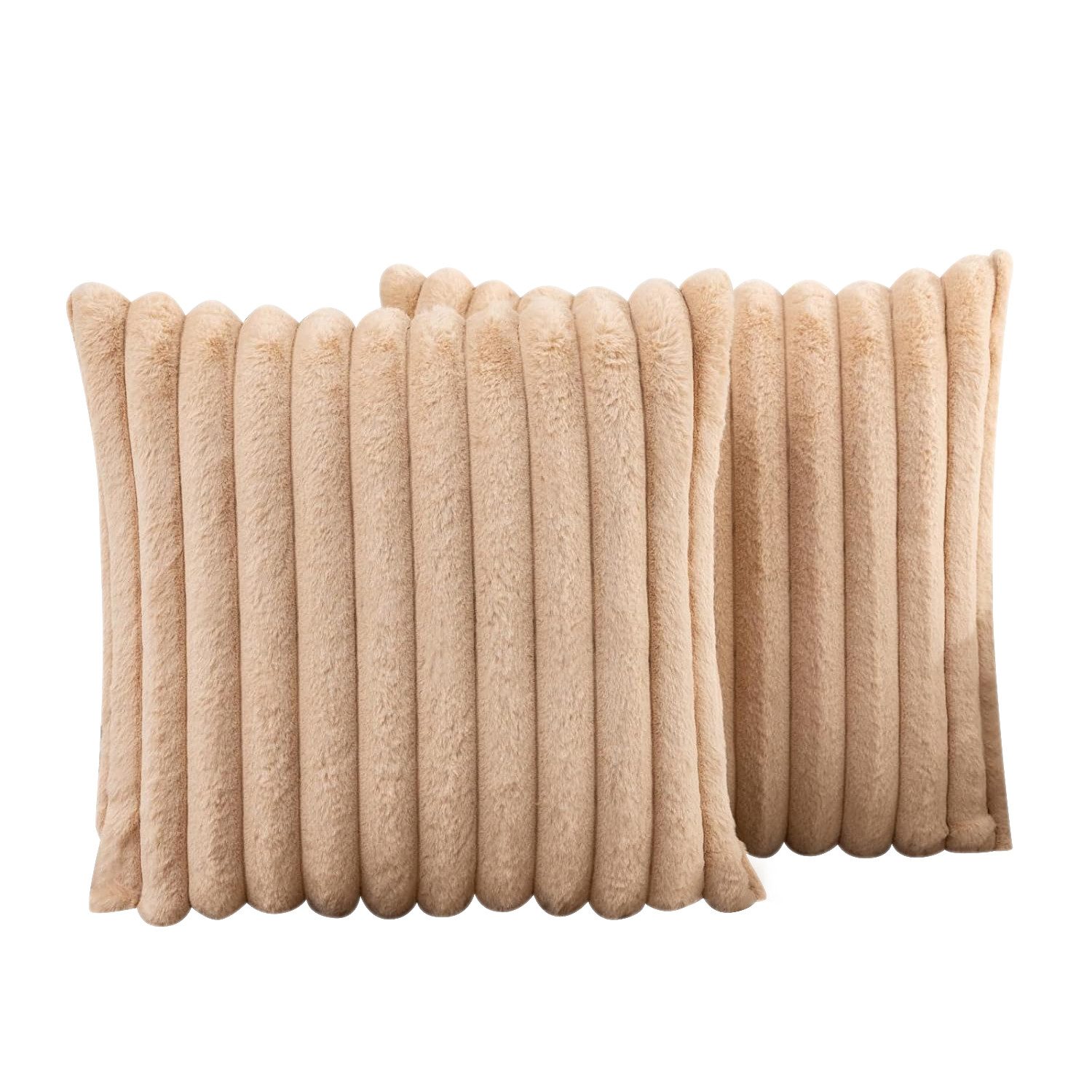 OKWISH Kissenbezüge 2er Set Flauschig Plüsch Deko Dekokissen Sofakissen Zierkissenbezüge, (2 Stück), 45x45cm Sofakissen Couchkissen Bezug Sofa Schlafzimmer Reißverschluss