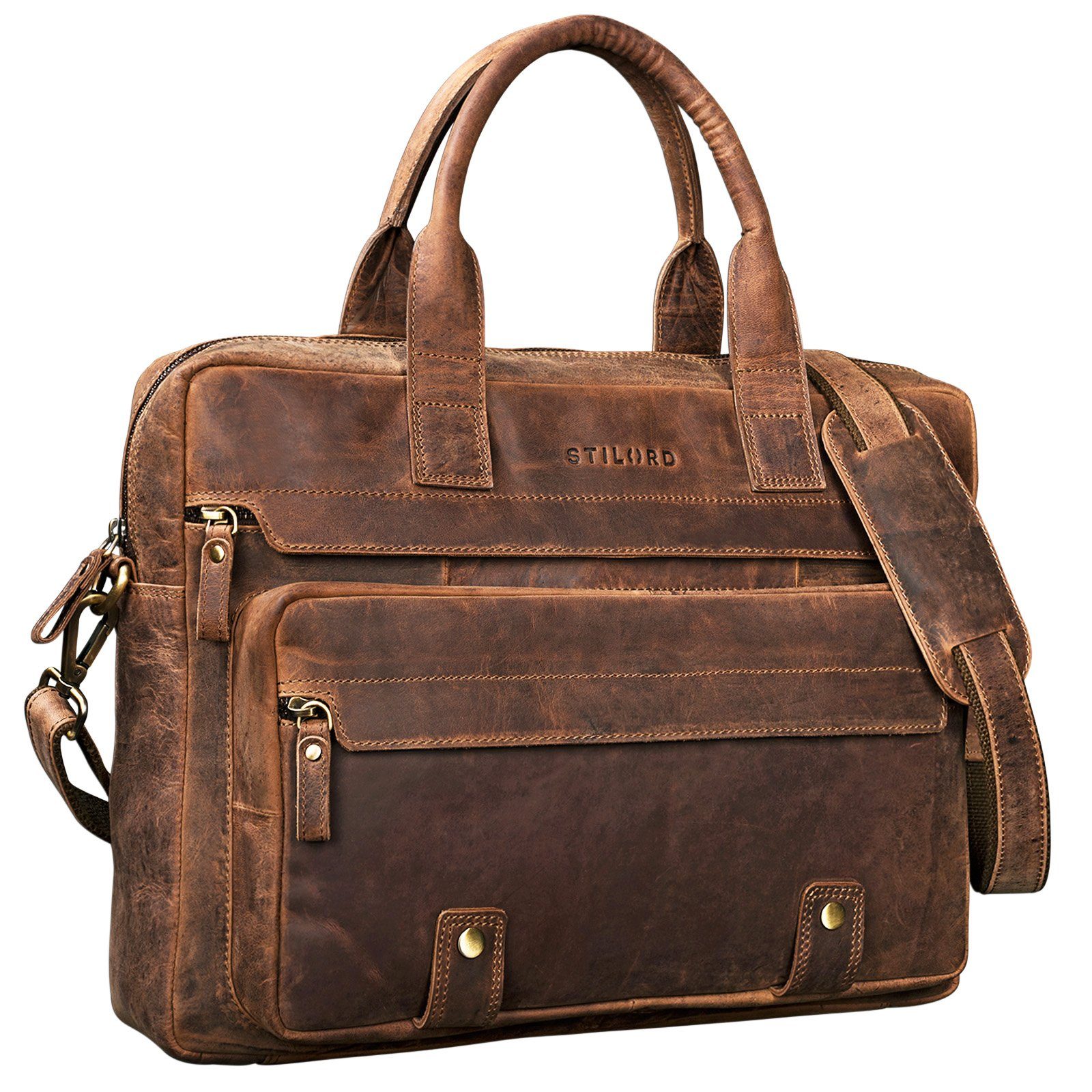 Laptoptasche "Leander" Umhängetasche Leder