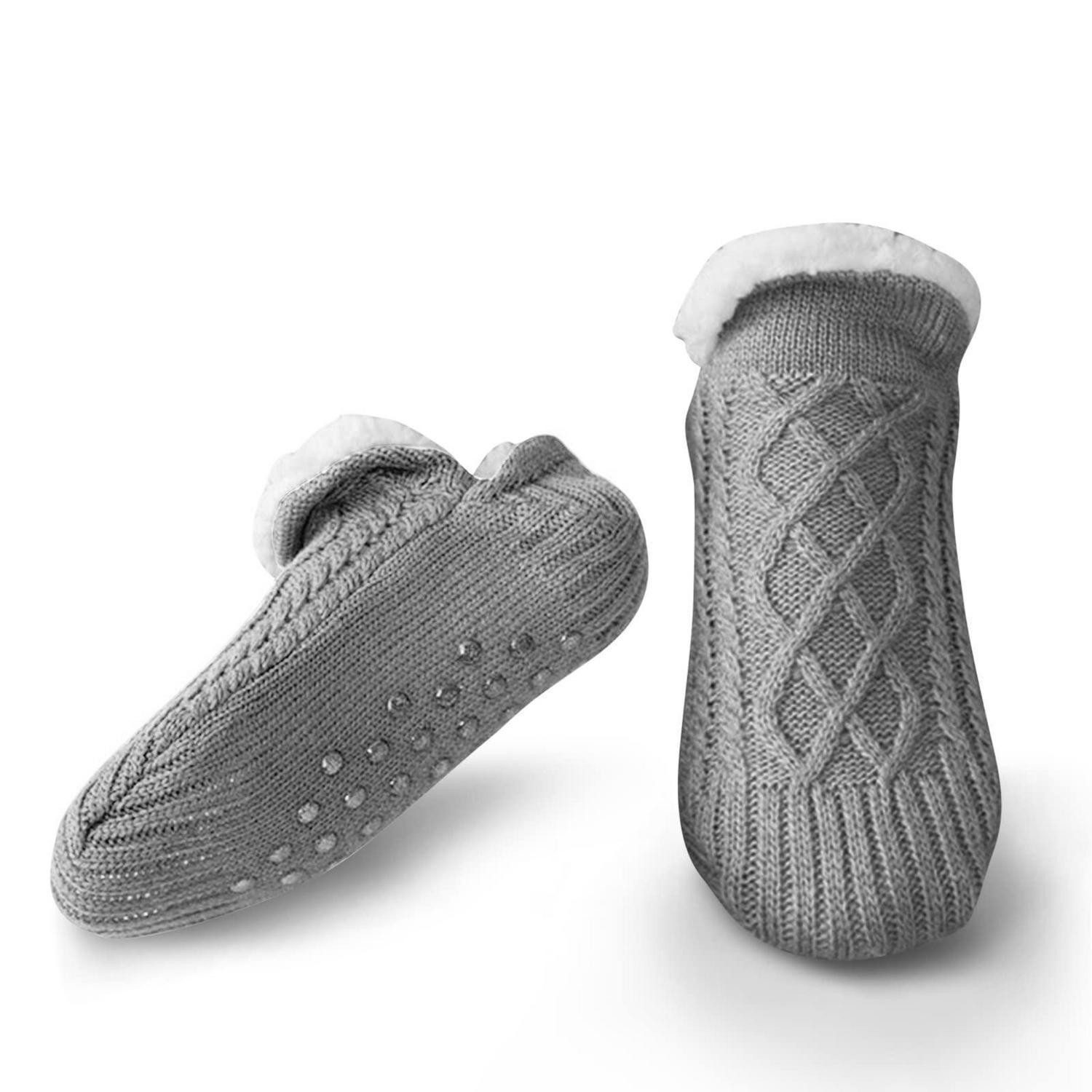 LuxusKollektion Kuschelsocken Kuschelsocken Damen Herren Gr 40-42 Grau
