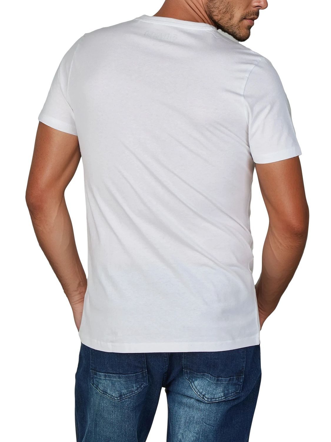 riverso T-Shirt Herren Fotoprintshirt RIVLukas Regular Fit (1-tlg) Kurzarm Tee Shirt mit Rundhalsausschnitt aus 100% Baumwolle