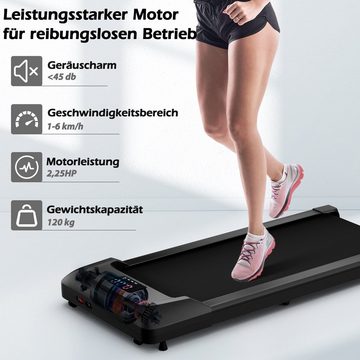 COSTWAY Laufband Walking Pad, Jogging Pad, 1-6 km/h