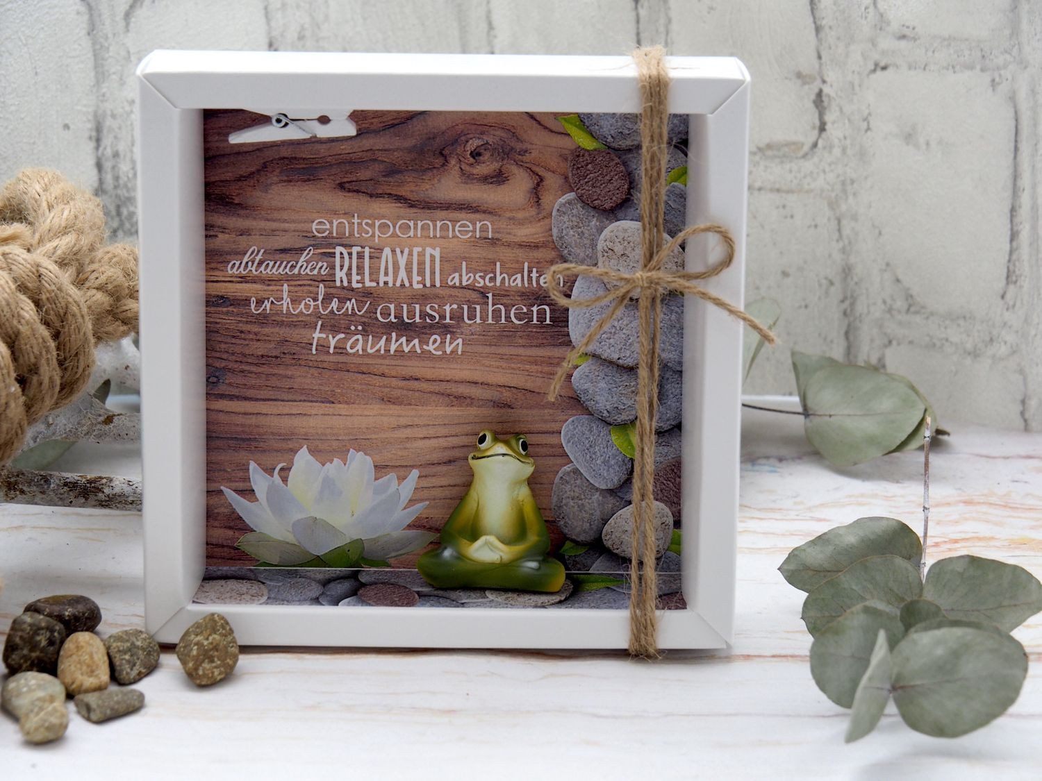 Thumbnail - ZauberDeko Geschenkbox Geldgeschenk Verpackung Wellness Entspannung Massage Yoga Frosch