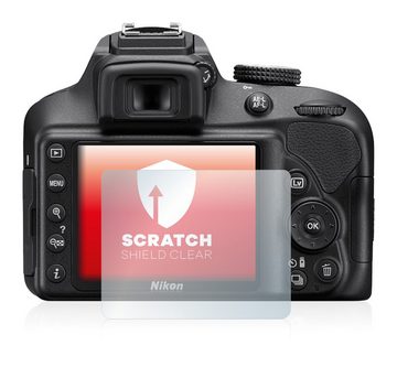 upscreen Schutzfolie für Nikon D3400, Displayschutzfolie, Folie klar Anti-Scratch Anti-Fingerprint
