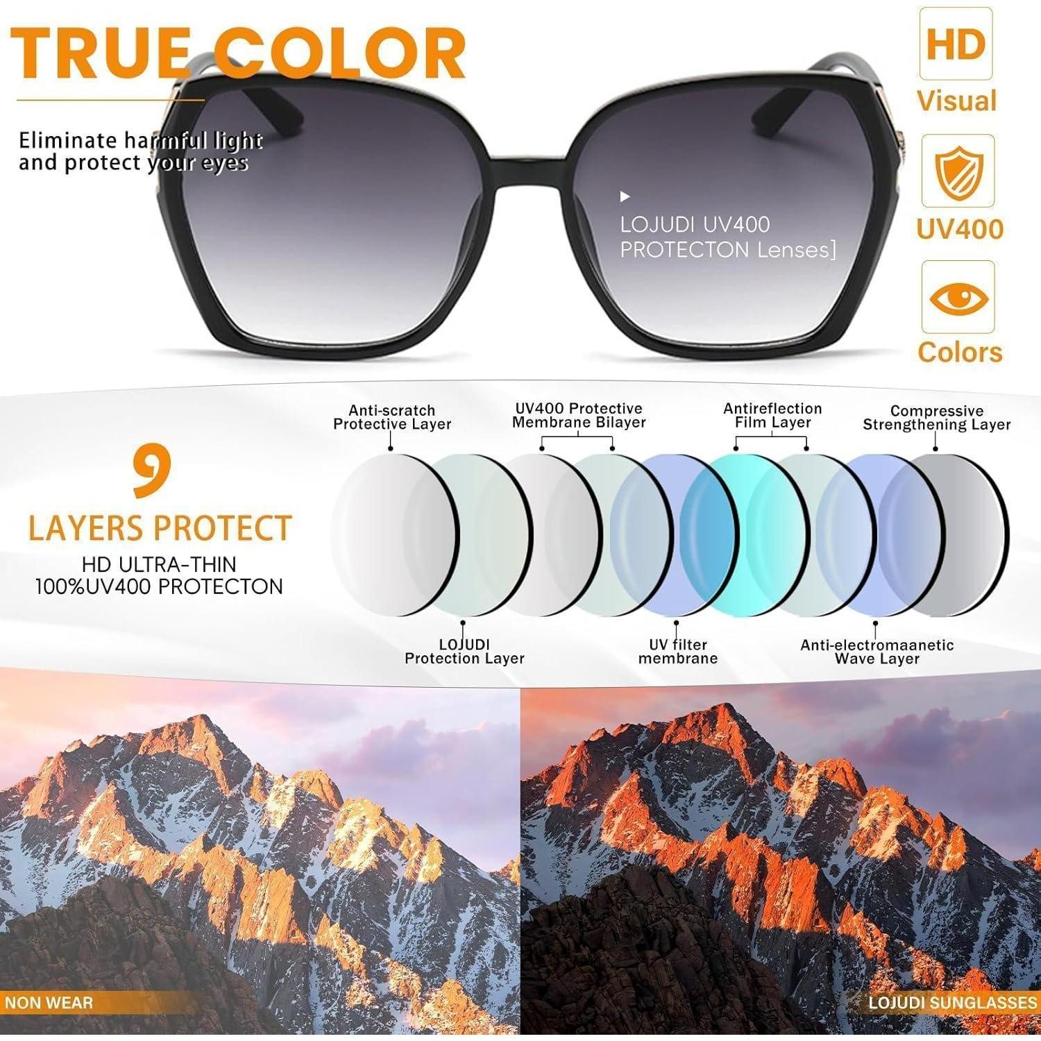 LuxusKollektion Retrosonnenbrille Sonnenbrille Damen Schmetterlingsästhetik Eckig UV Braun 54 Millimeter
