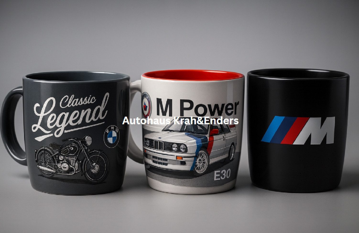 BMW Tasse 3x BMW M Logo Tasse Kaffebecher Kaffeetasse Doppelpack Becher, 1-tlg.