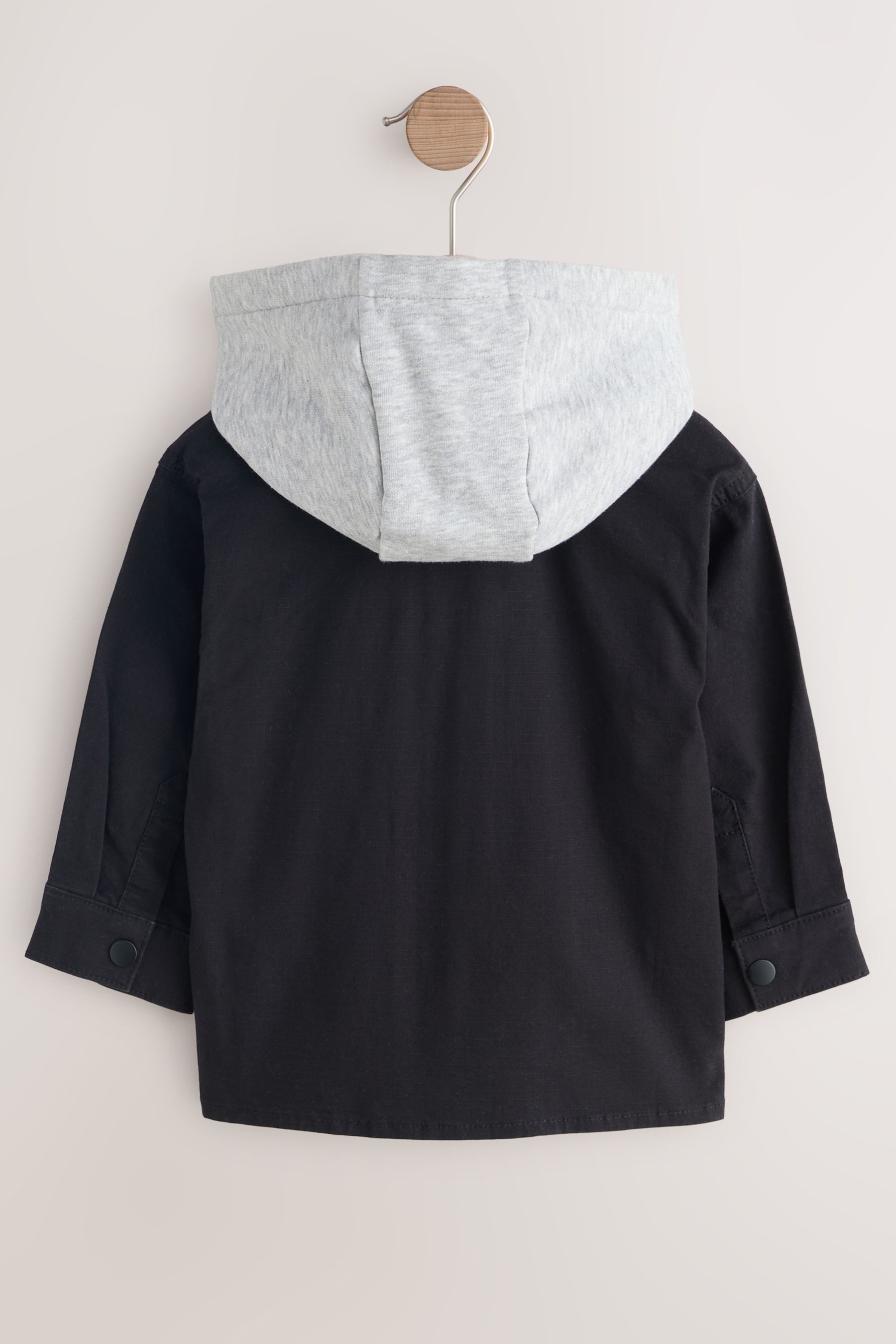 Next Kapuzenpullover Twill-Hemdjacke und T-Shirt im Set (2-tlg)