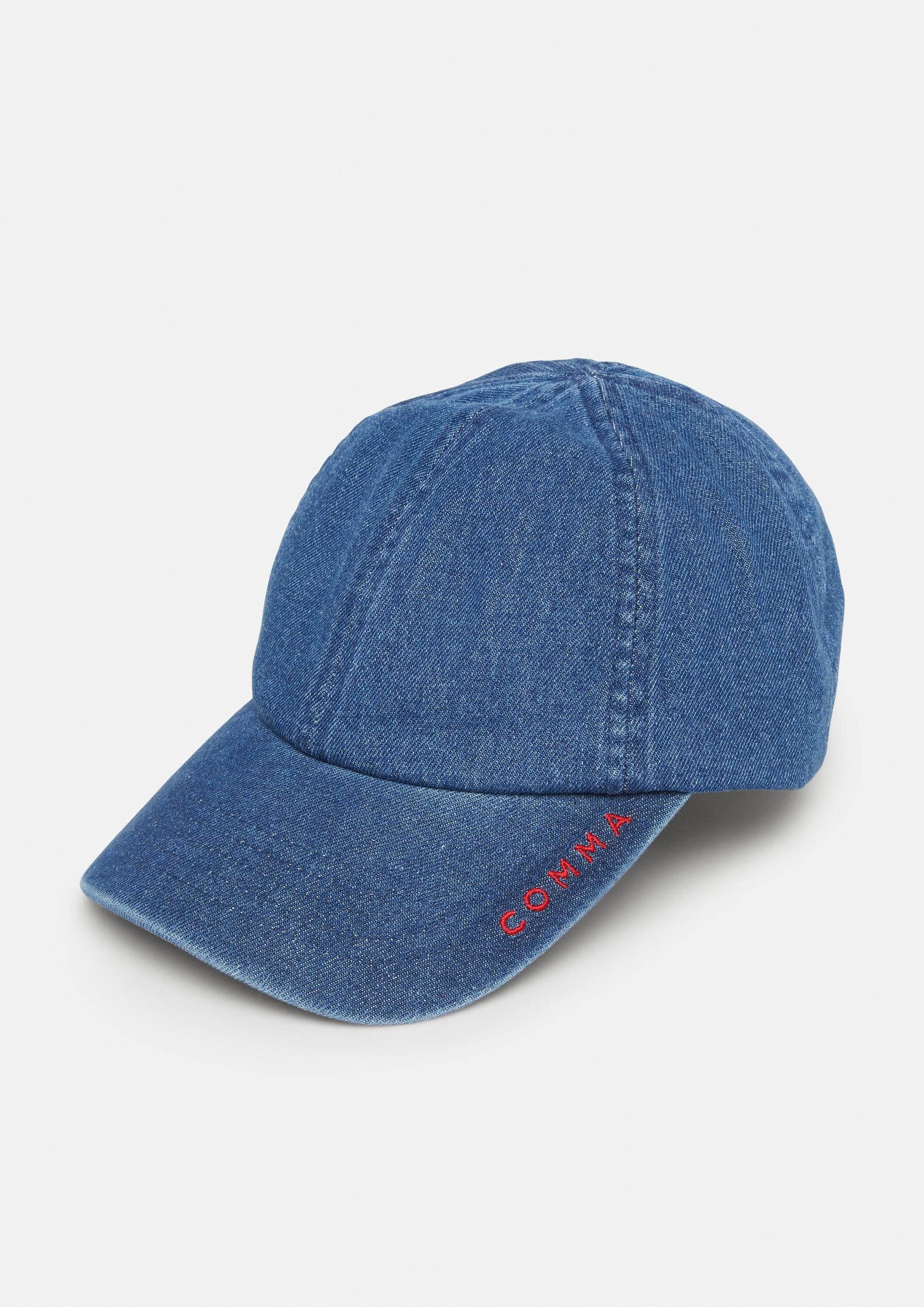 comma Snapback Cap Kappe Denim-Cap mit Stickerei günstig online kaufen