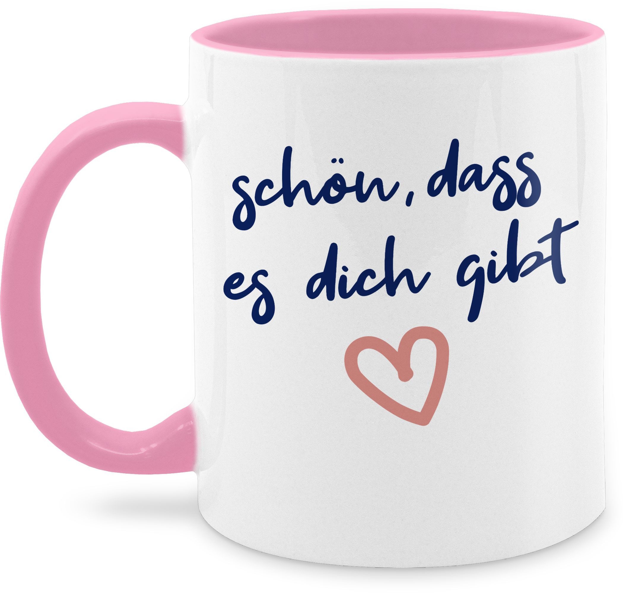Shirtracer Tasse Schön, dass es dich gibt, Keramik, Statement Sprüche